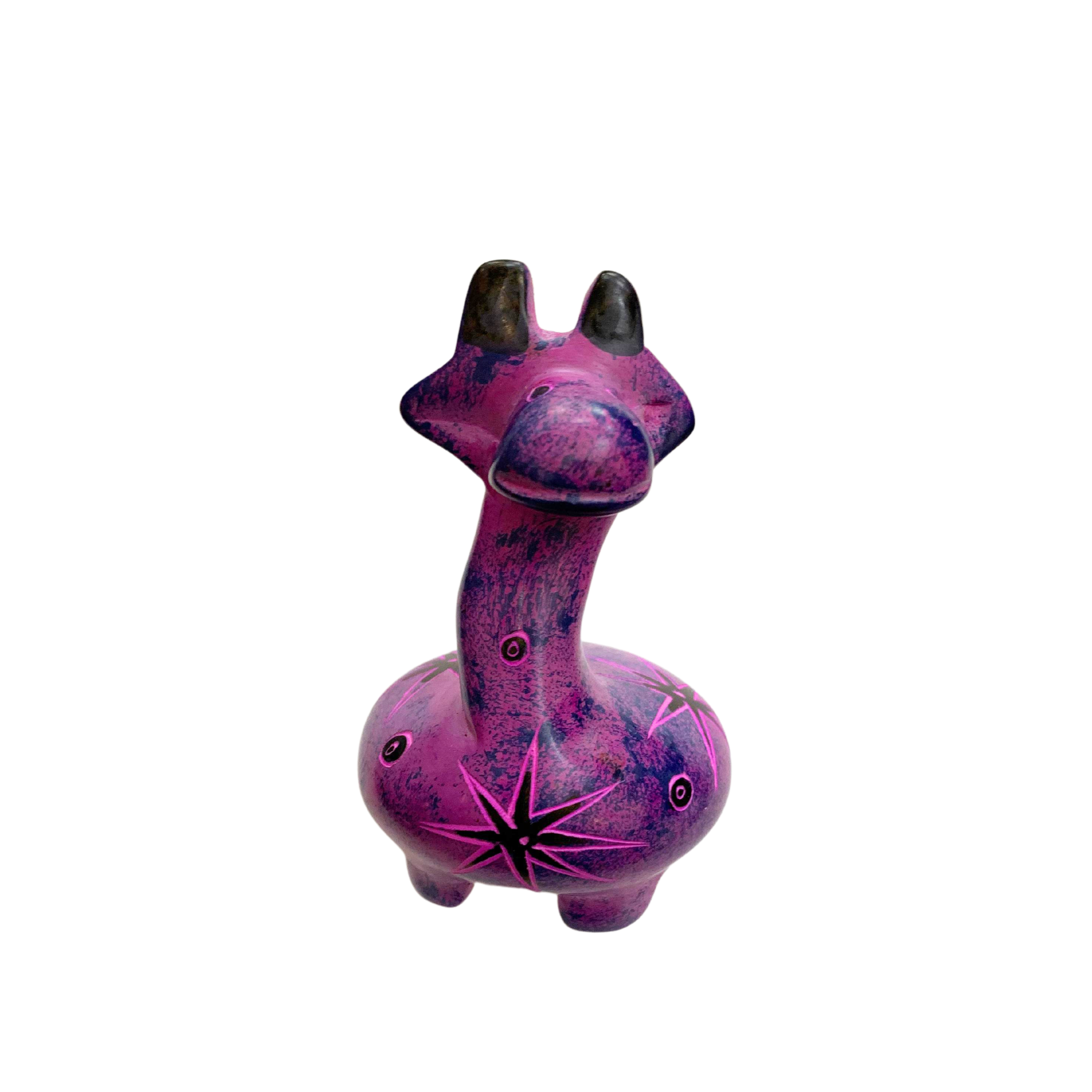 Colourful Soapstone Giraffe Sculpture (L)