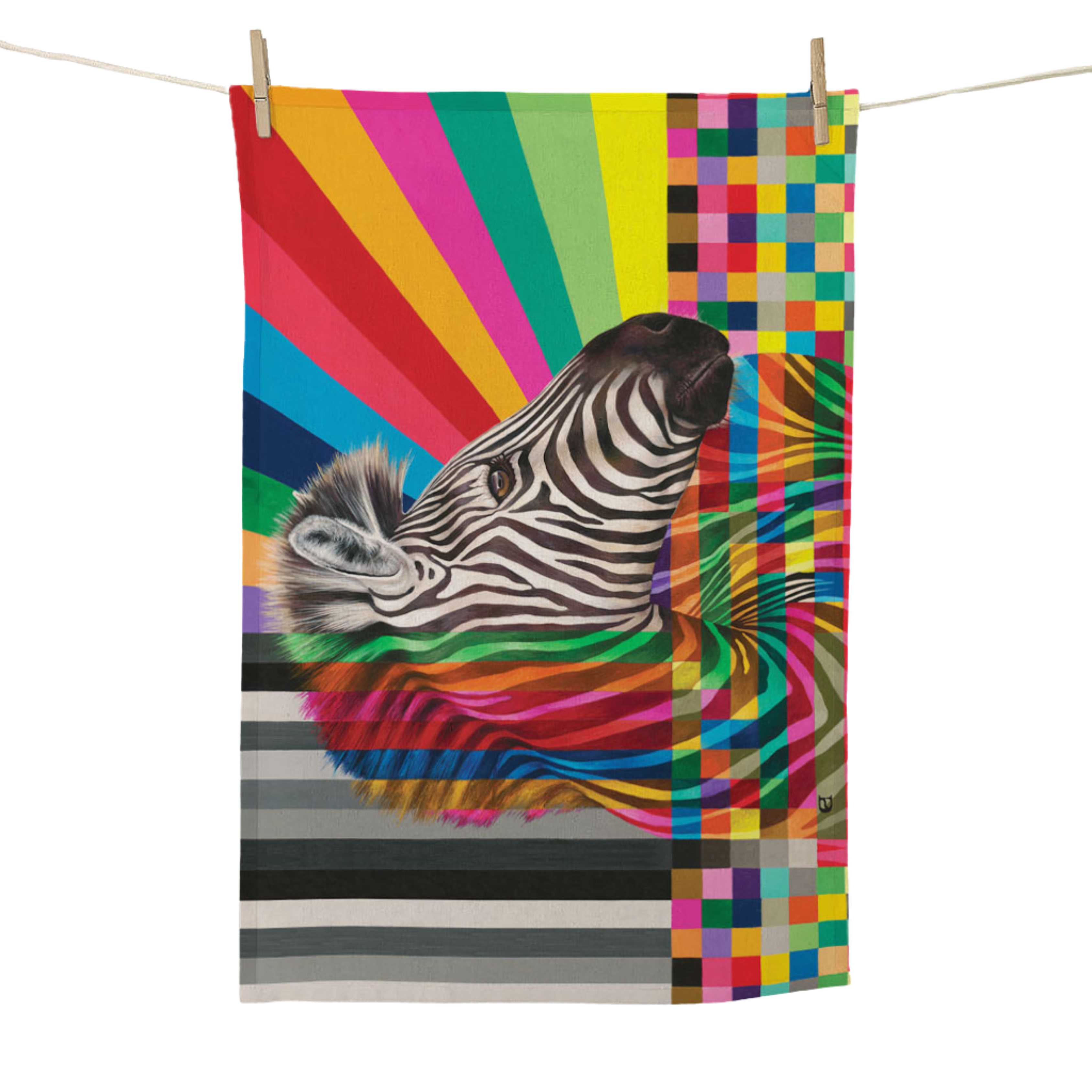 Wildly Colourful: The Colourful Animal Collection Cotton Tea Towels