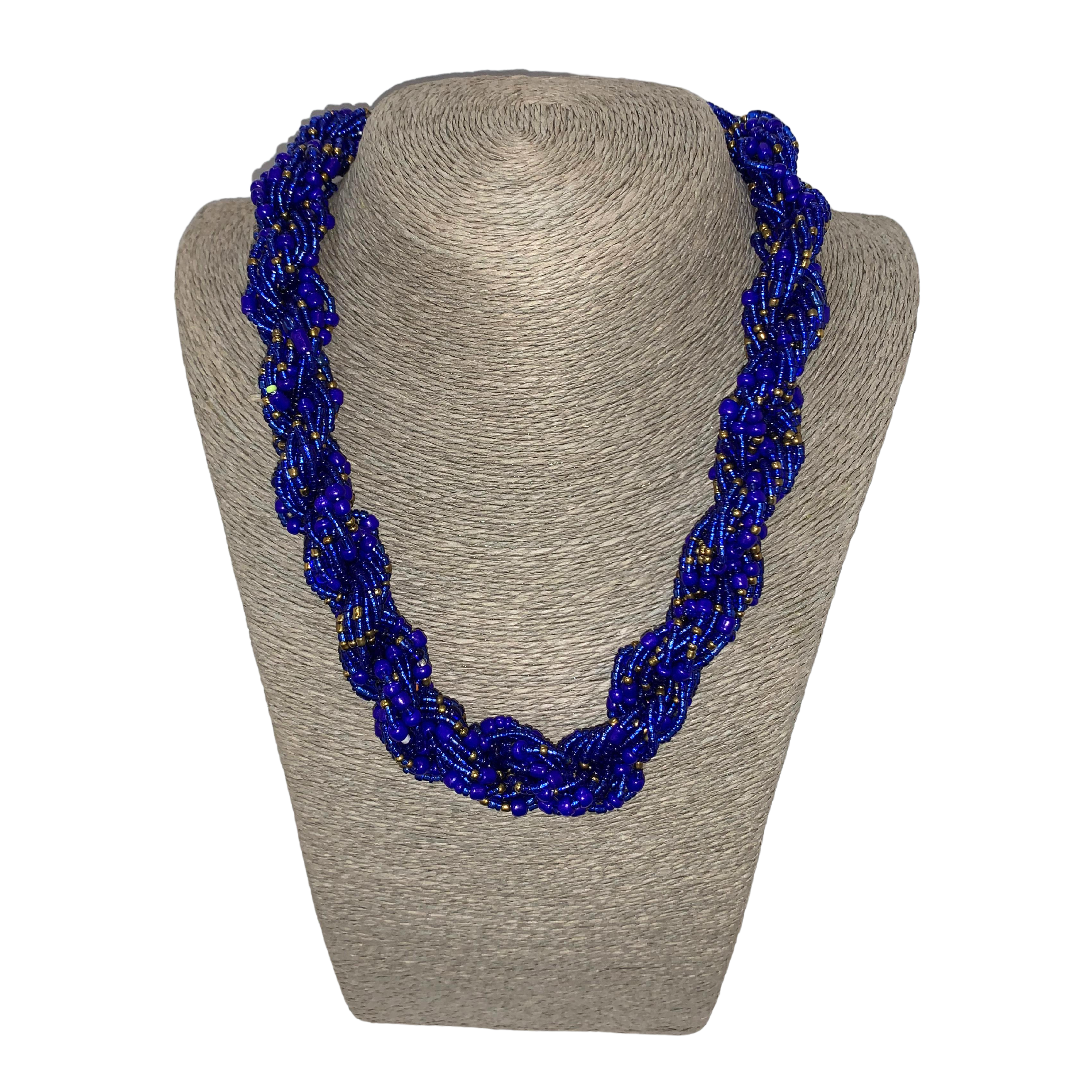 Twisted Zulu Hand Beaded Necklace