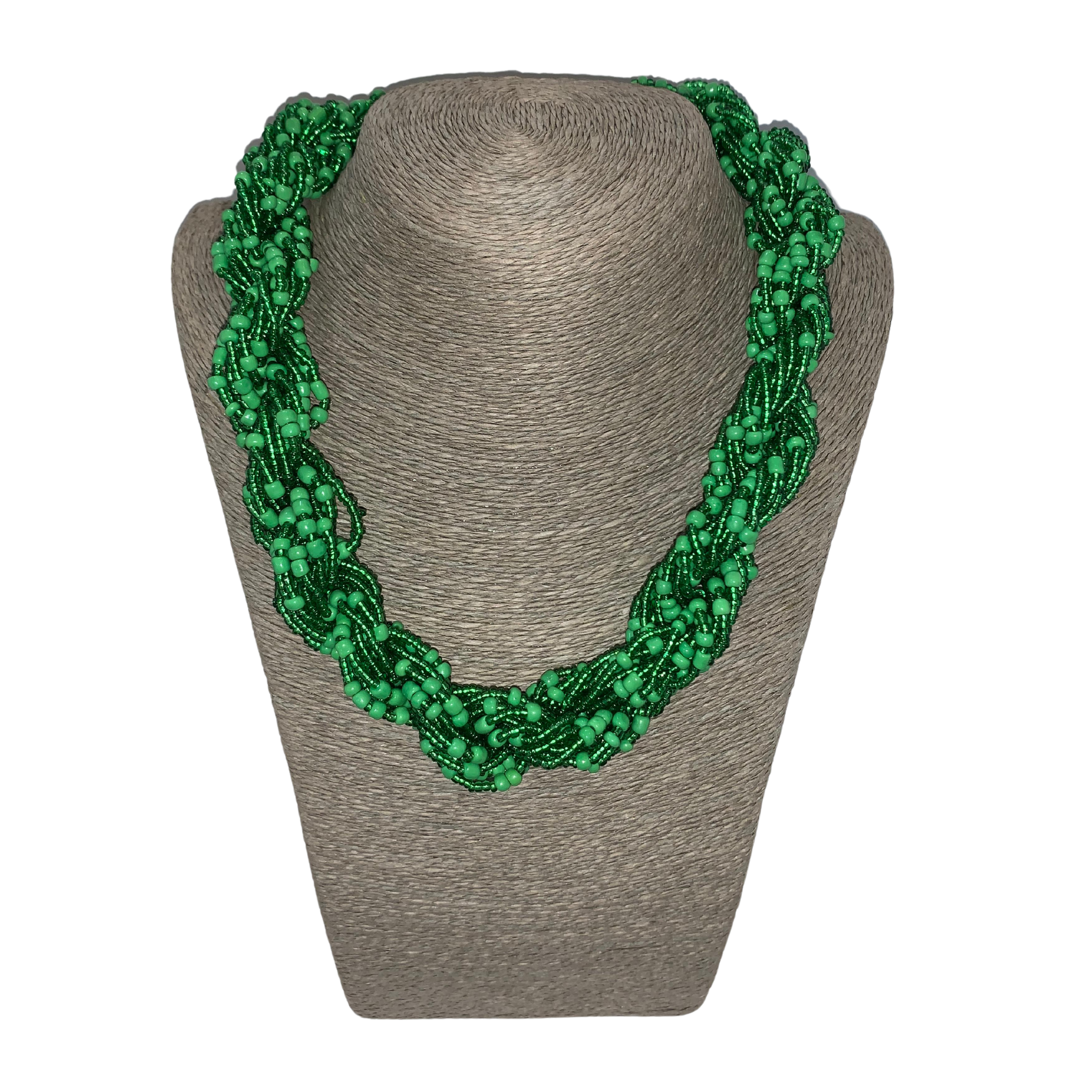 Twisted Zulu Hand Beaded Necklace