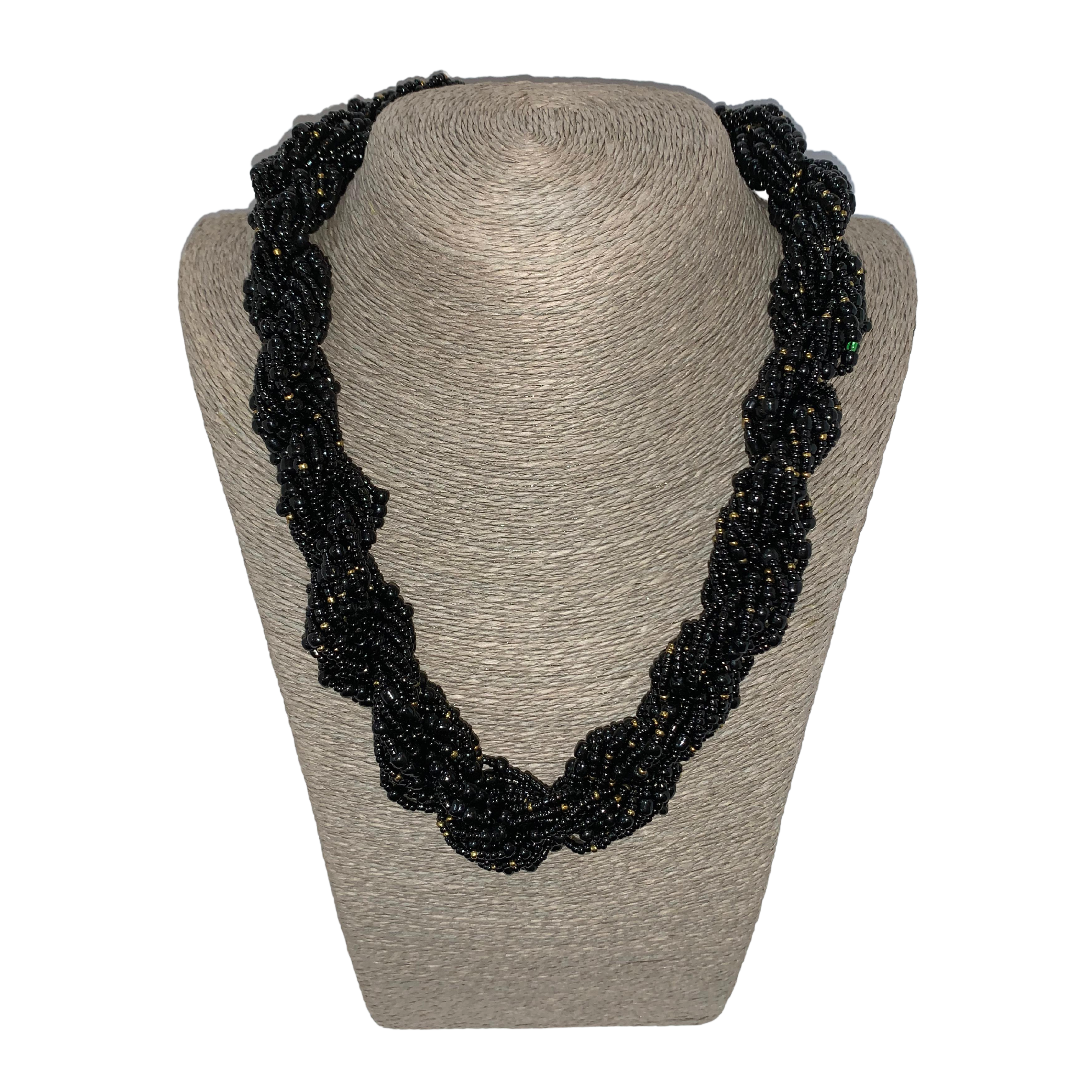 Twisted Zulu Hand Beaded Necklace