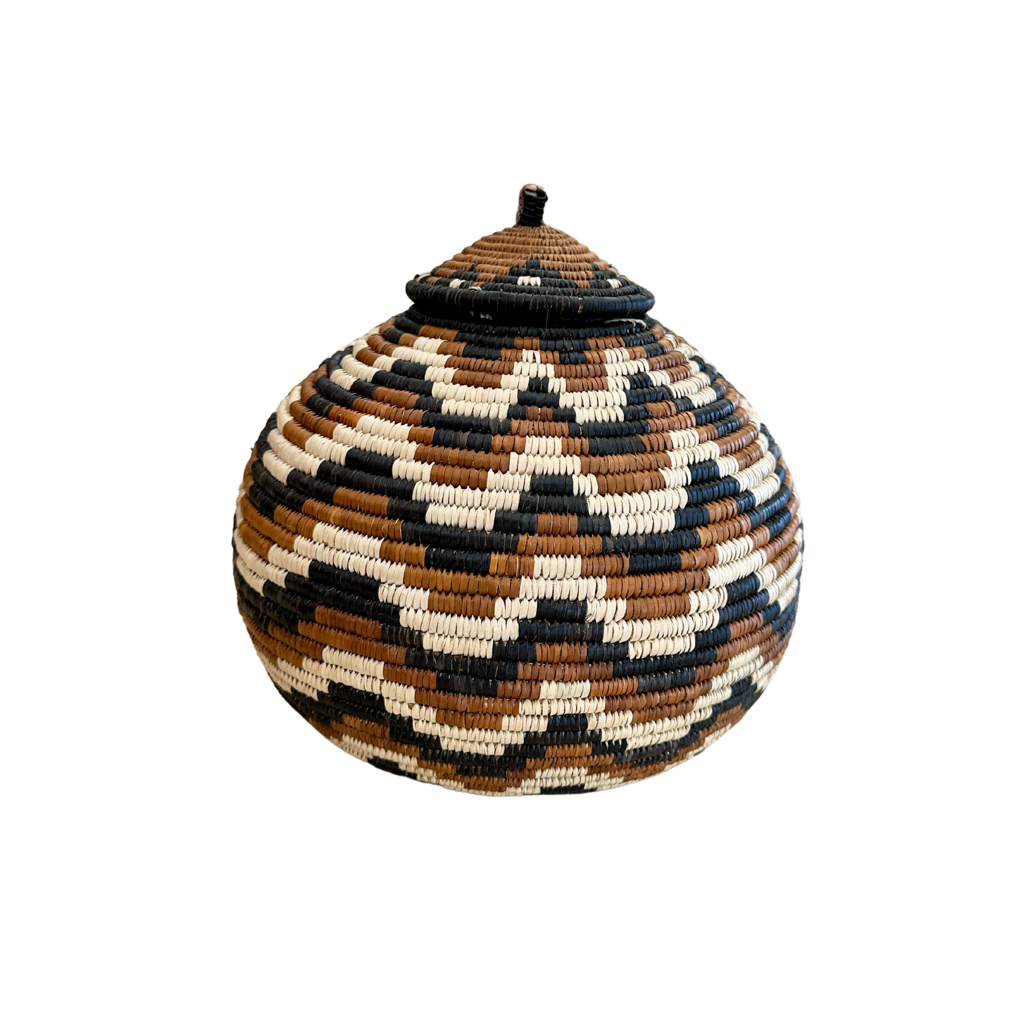 Small Zulu Hand-Woven Reed Basket - Zodwo
