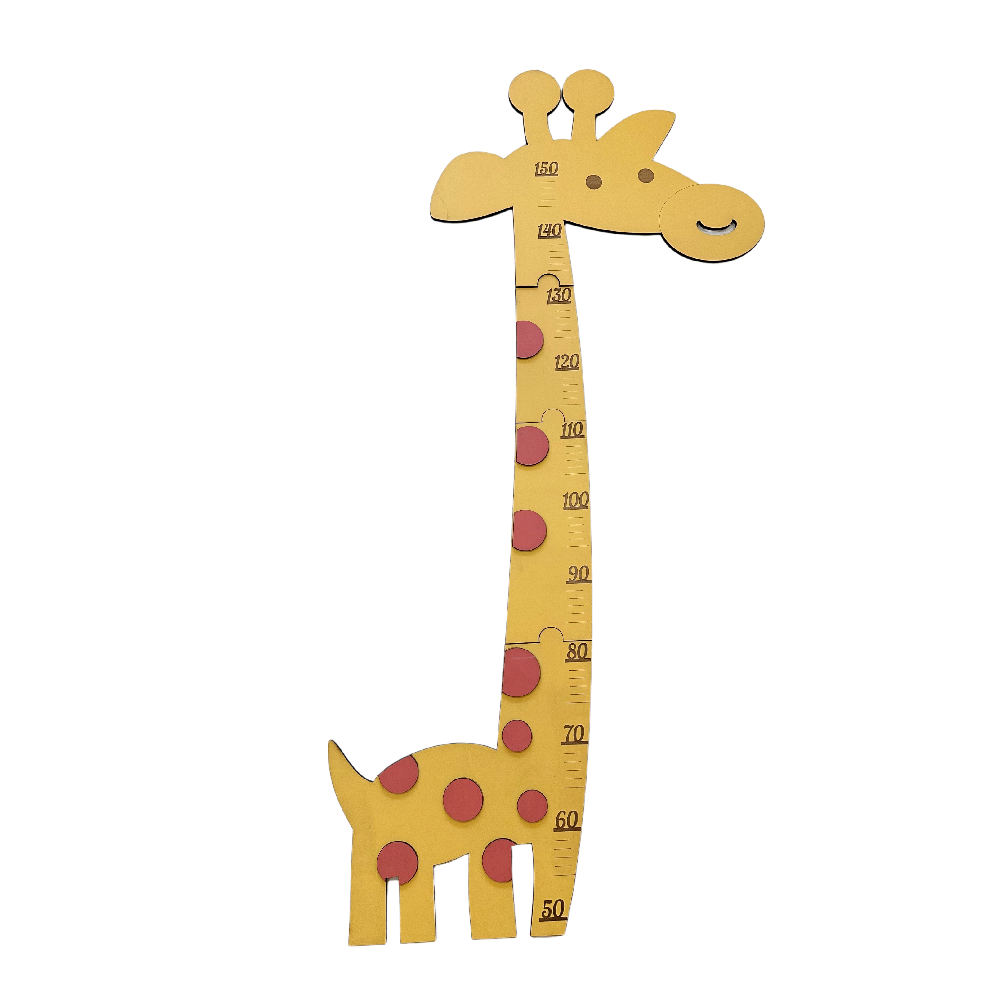 Wooden Laser Cut Giraffe Growth Chart Puzzle Pieces