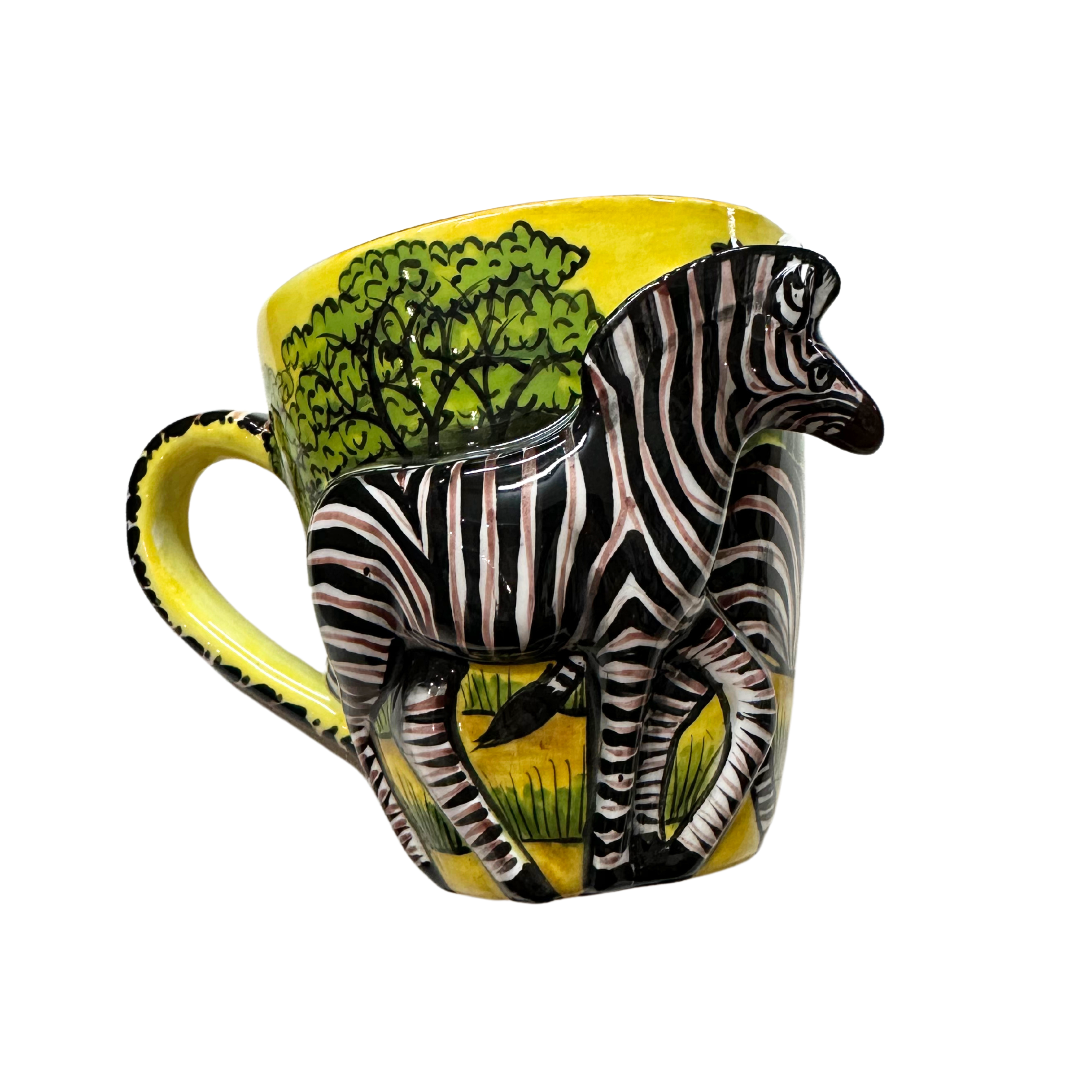 3D Hand Painted Ceramic Zebra Mug