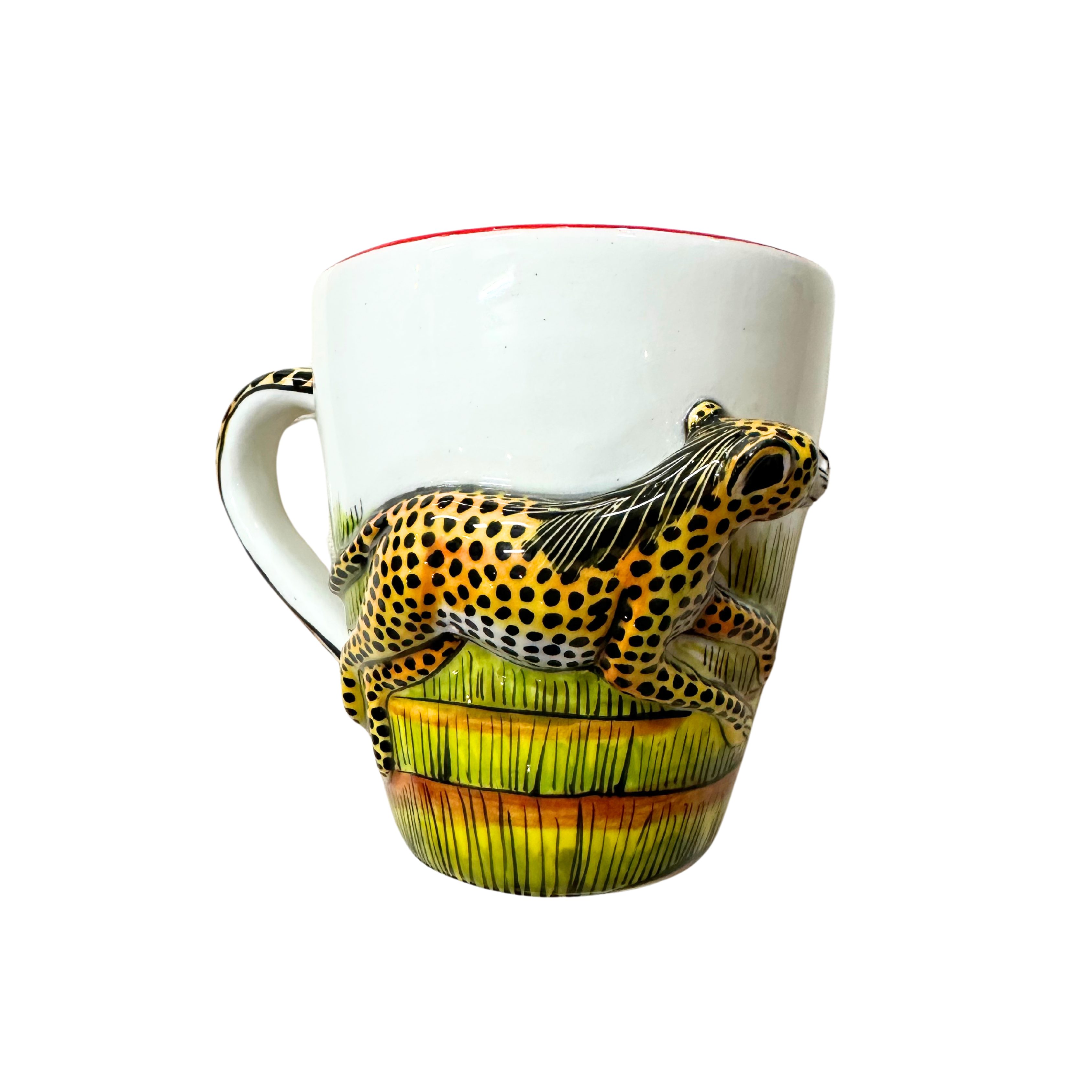 3D Hand Painted Ceramic Cheetah Mug