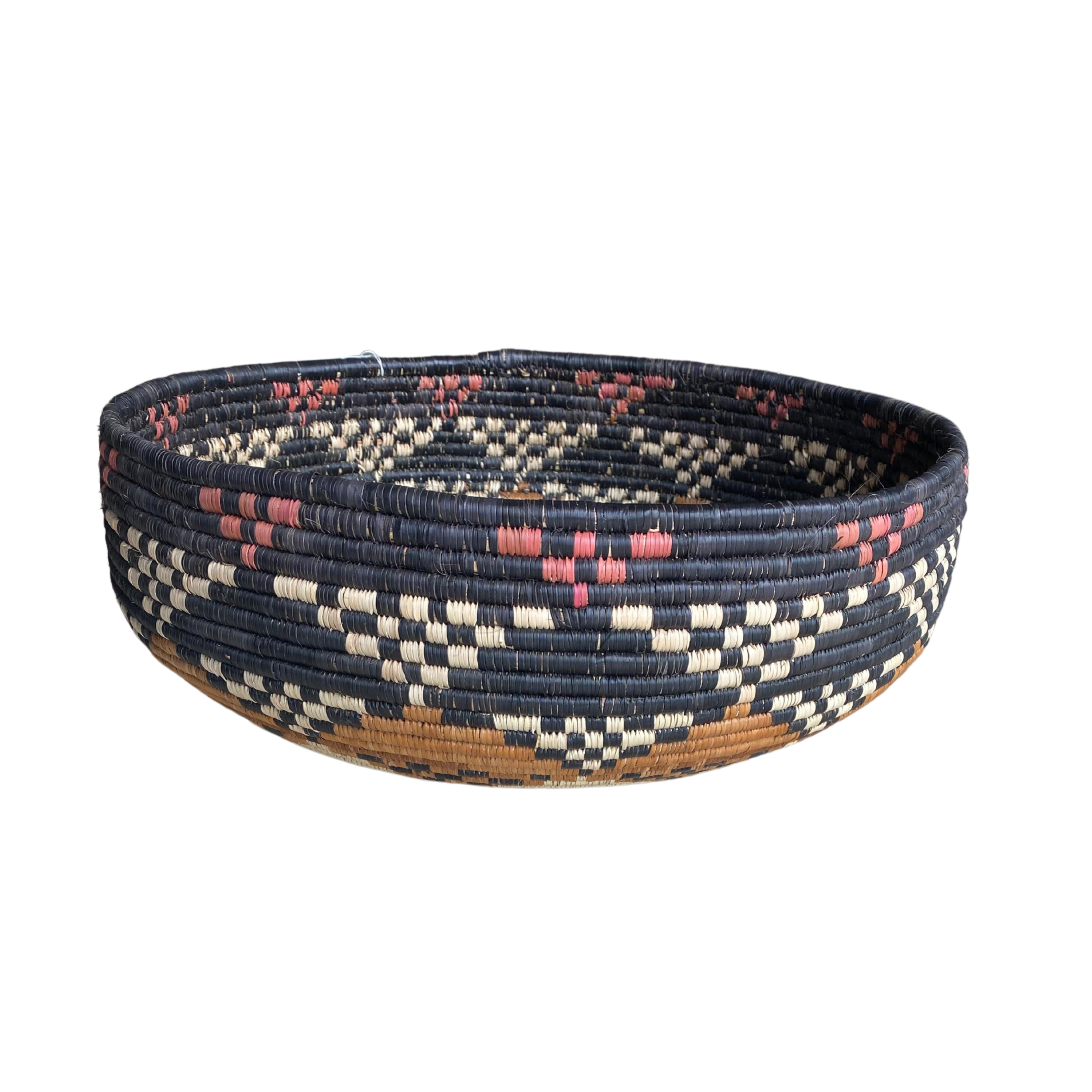 Large Hand Woven Zulu Reed Bowl - Celebrations