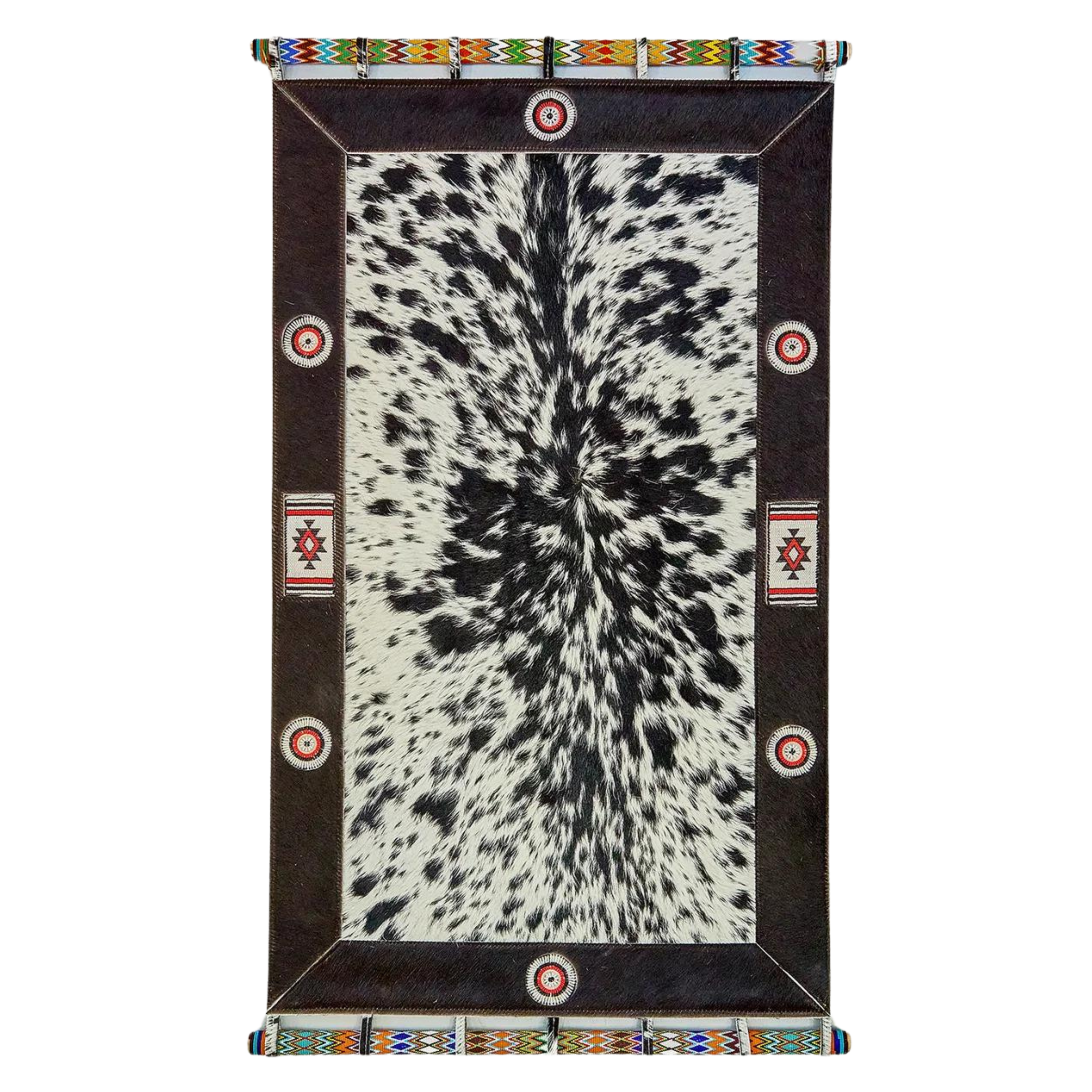 Window To Africa - Stitched Nguni Hide Wall Hanging Artwork