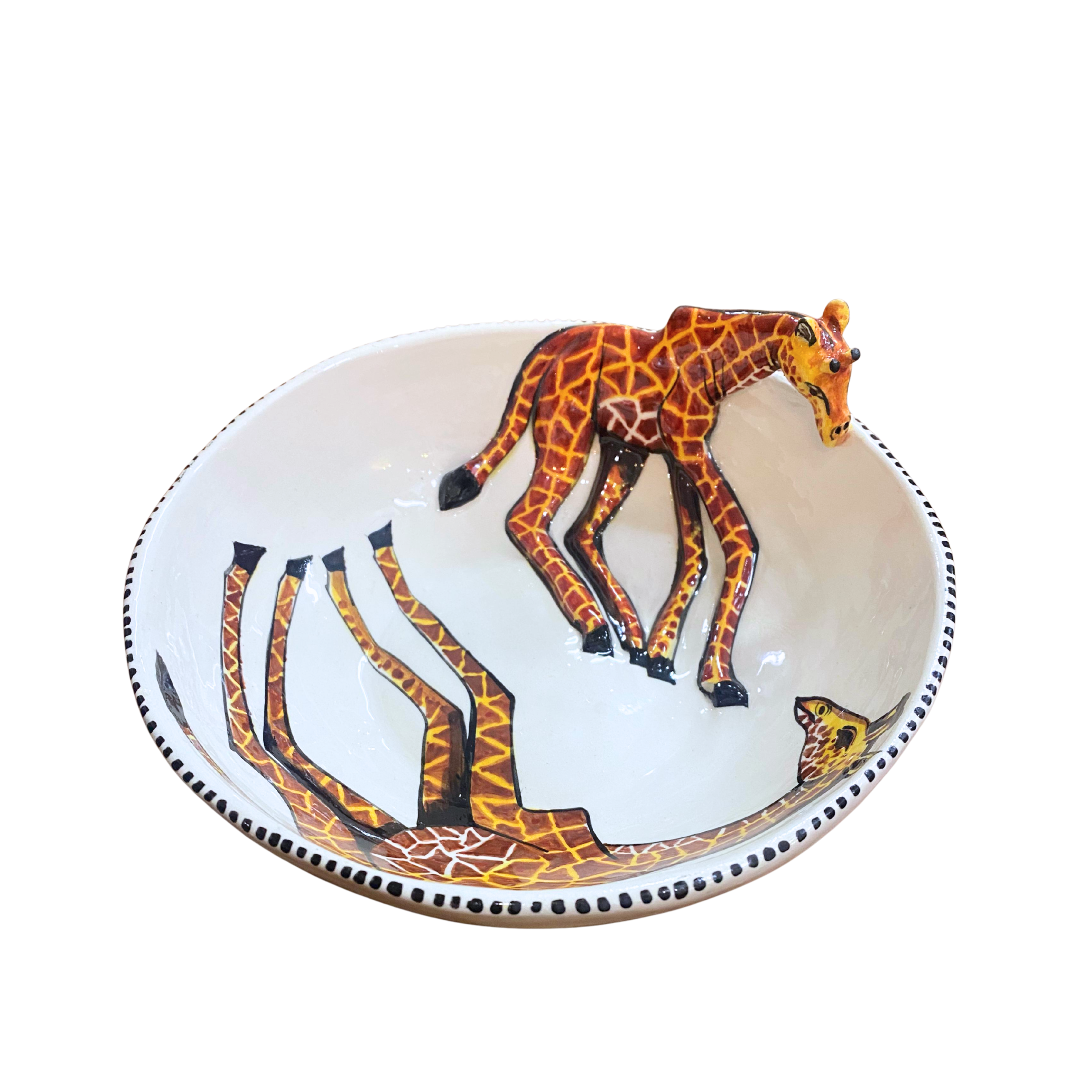3D Animated Ceramic Giraffe Bowl
