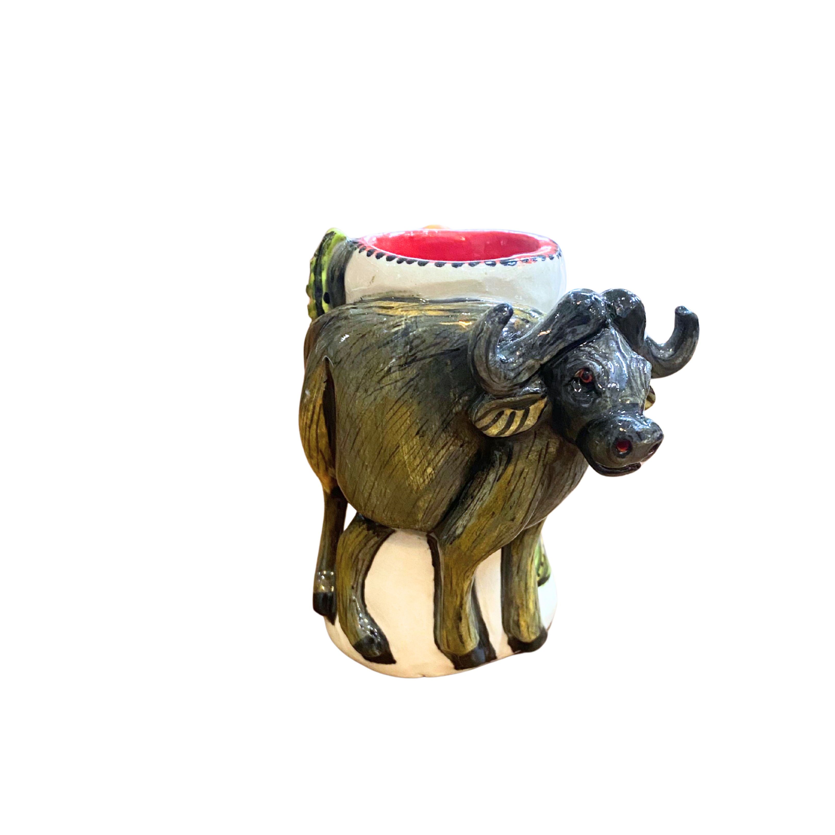 3D Ceramic Buffalo Candle Holder