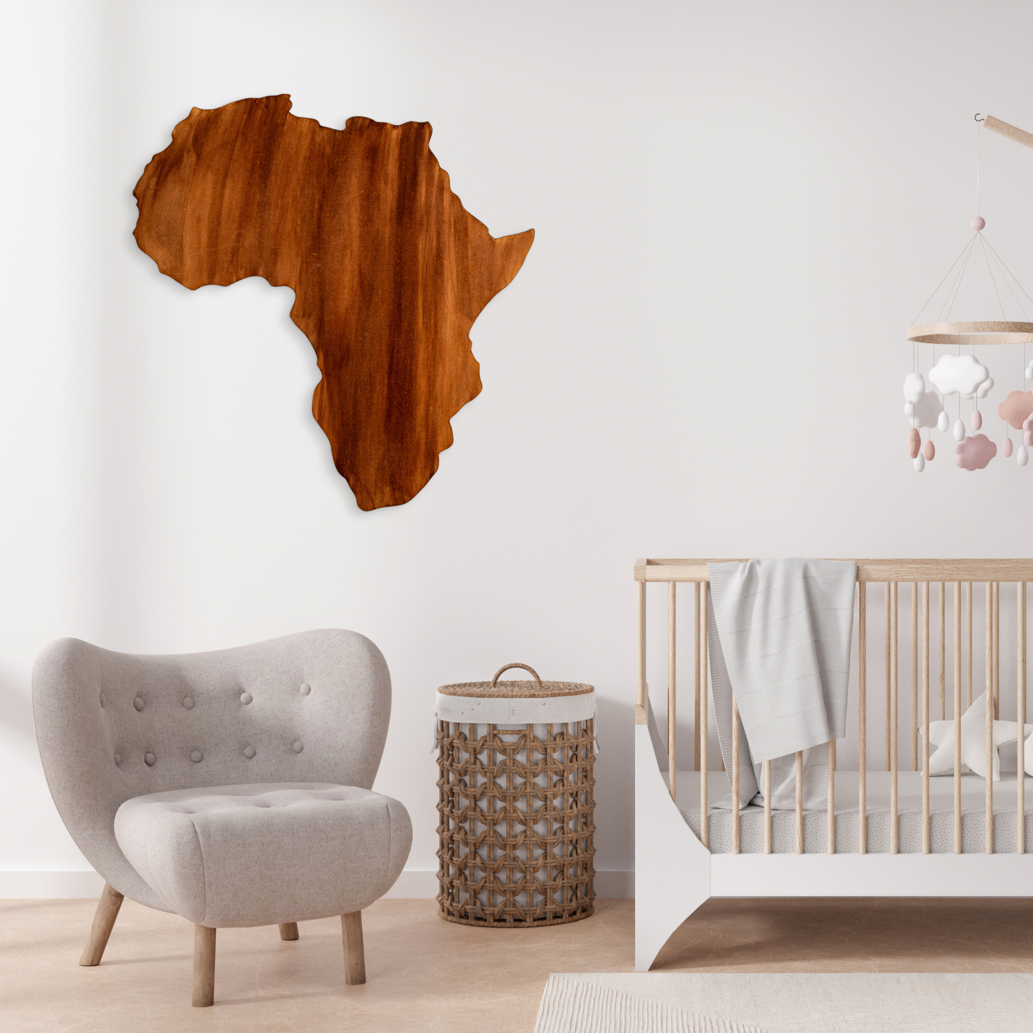 Wooden Laser Cut Africa Map