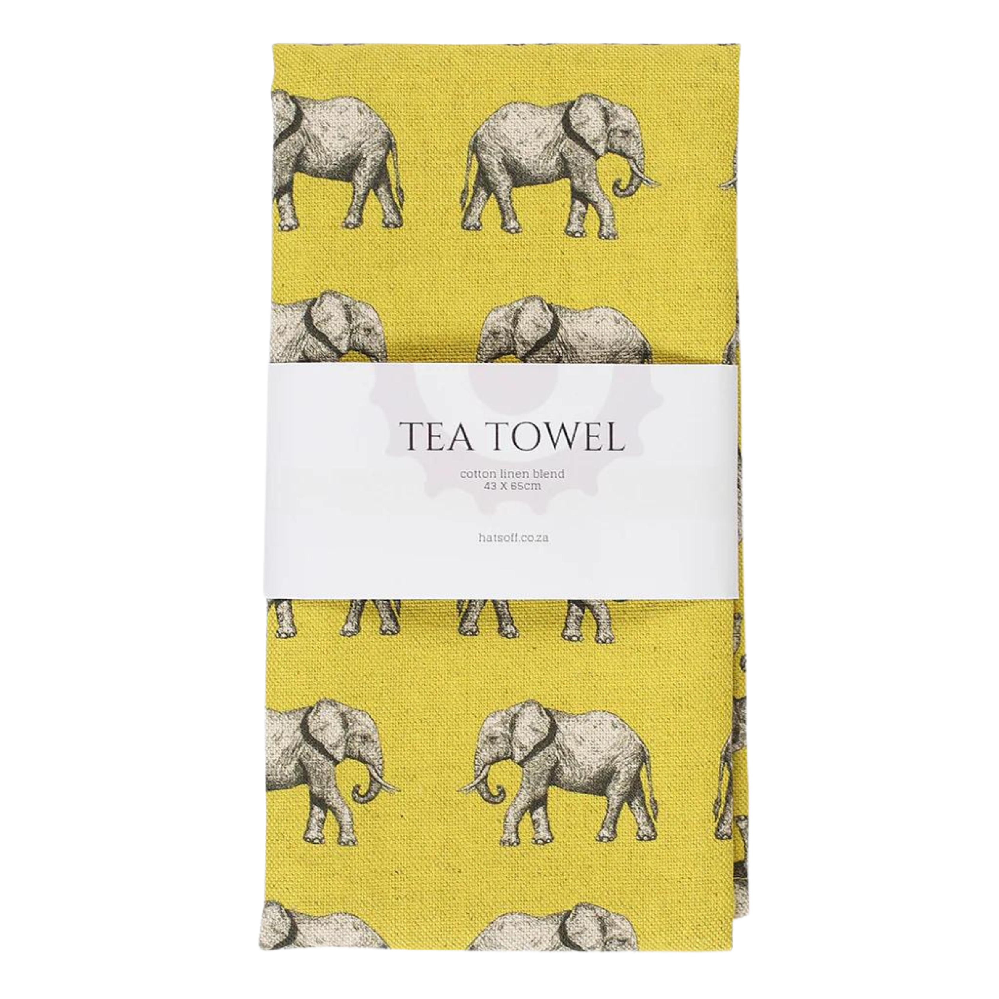 Yellow Elephant Tea Towel