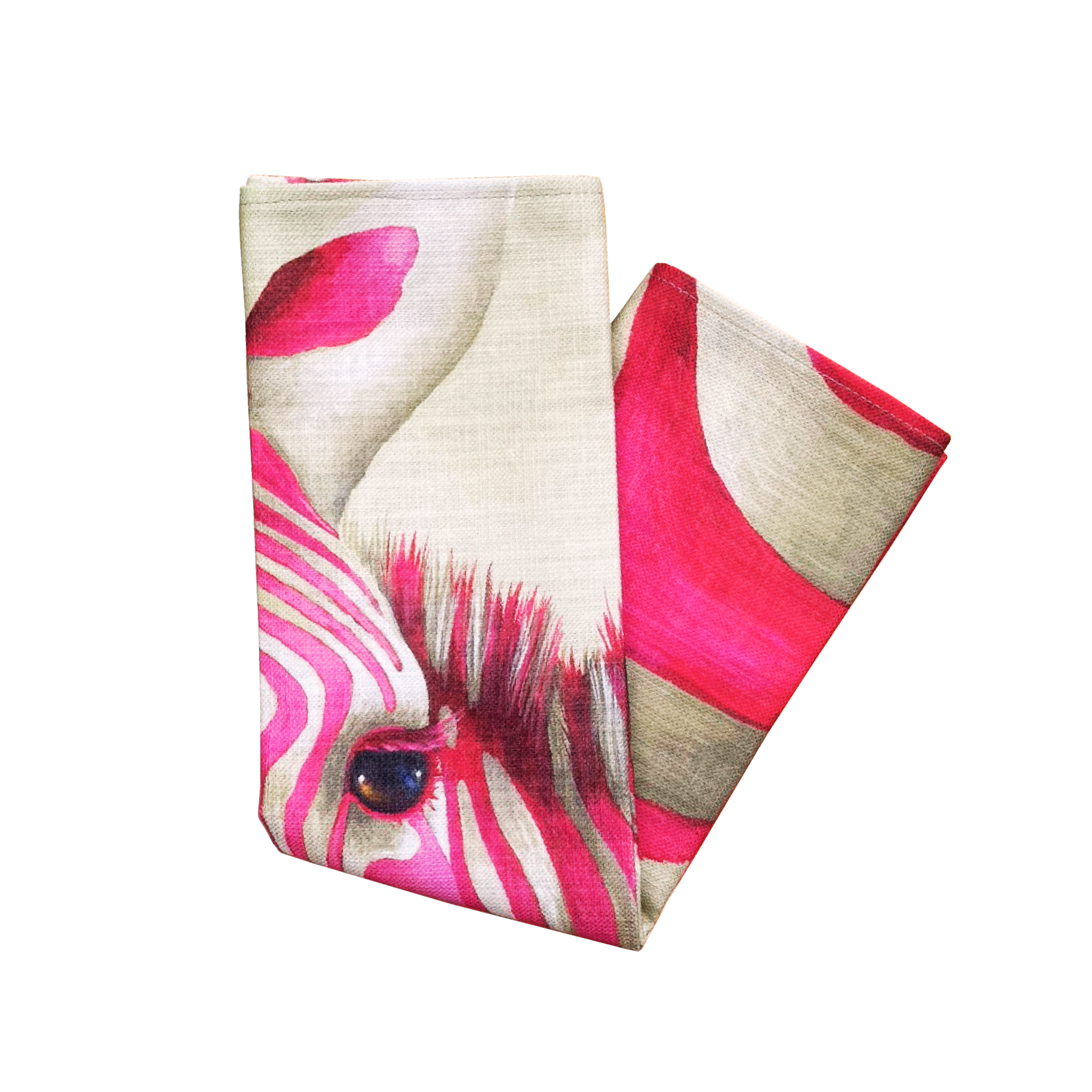 Pink Zebra Cotton Tea Towel