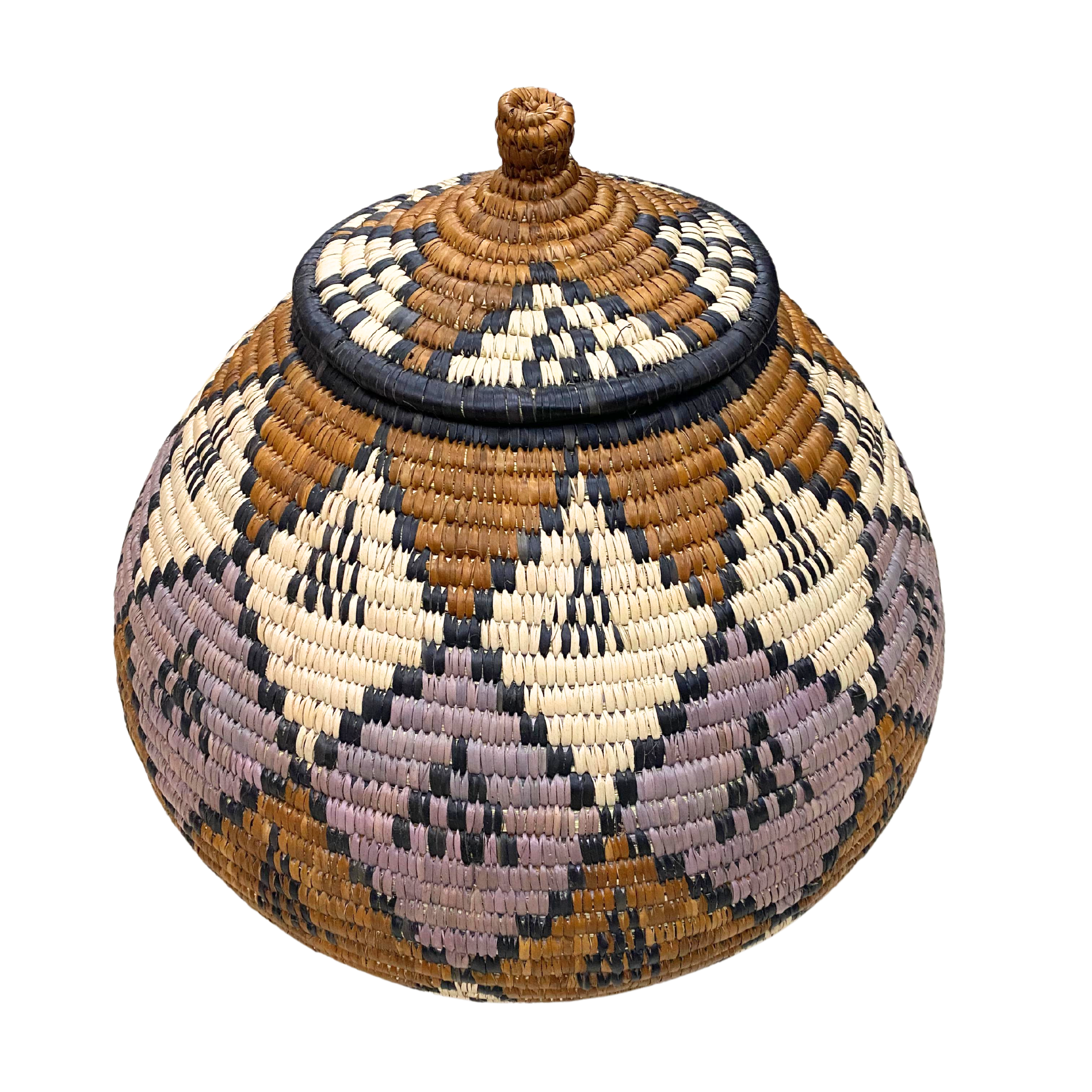 Hand Woven Zulu Reed Basket - Lethu