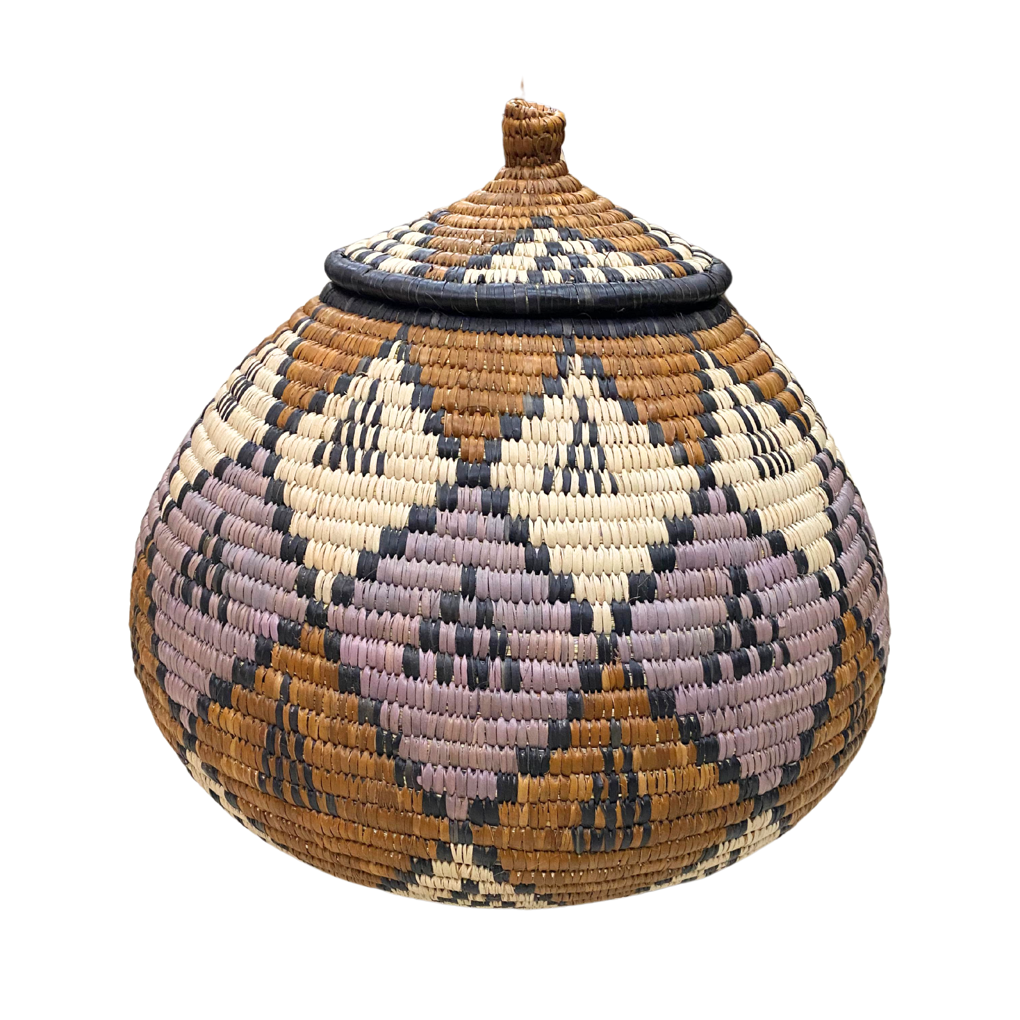 Hand Woven Zulu Reed Basket - Lethu