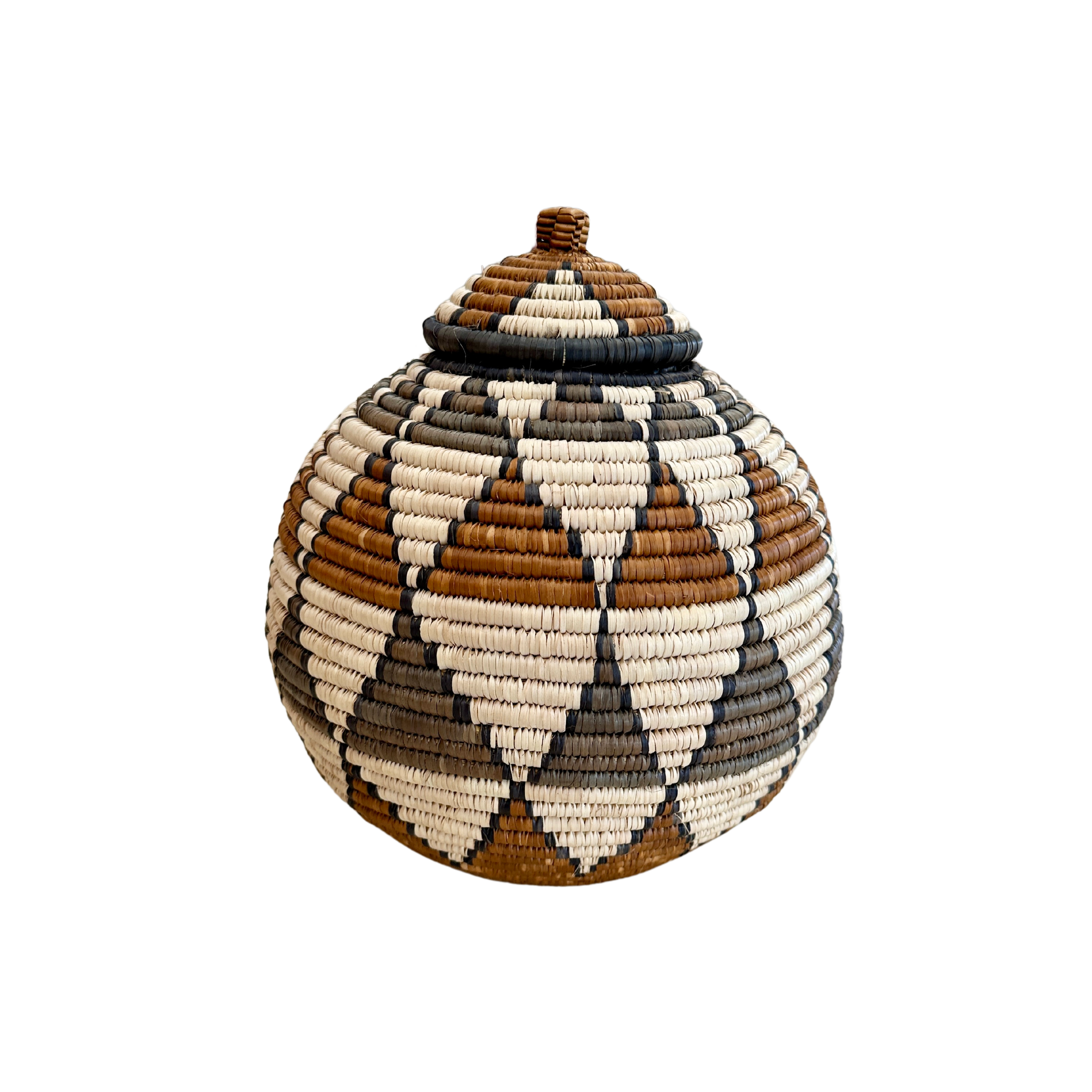 Small Hand Weaved Diamond Basket