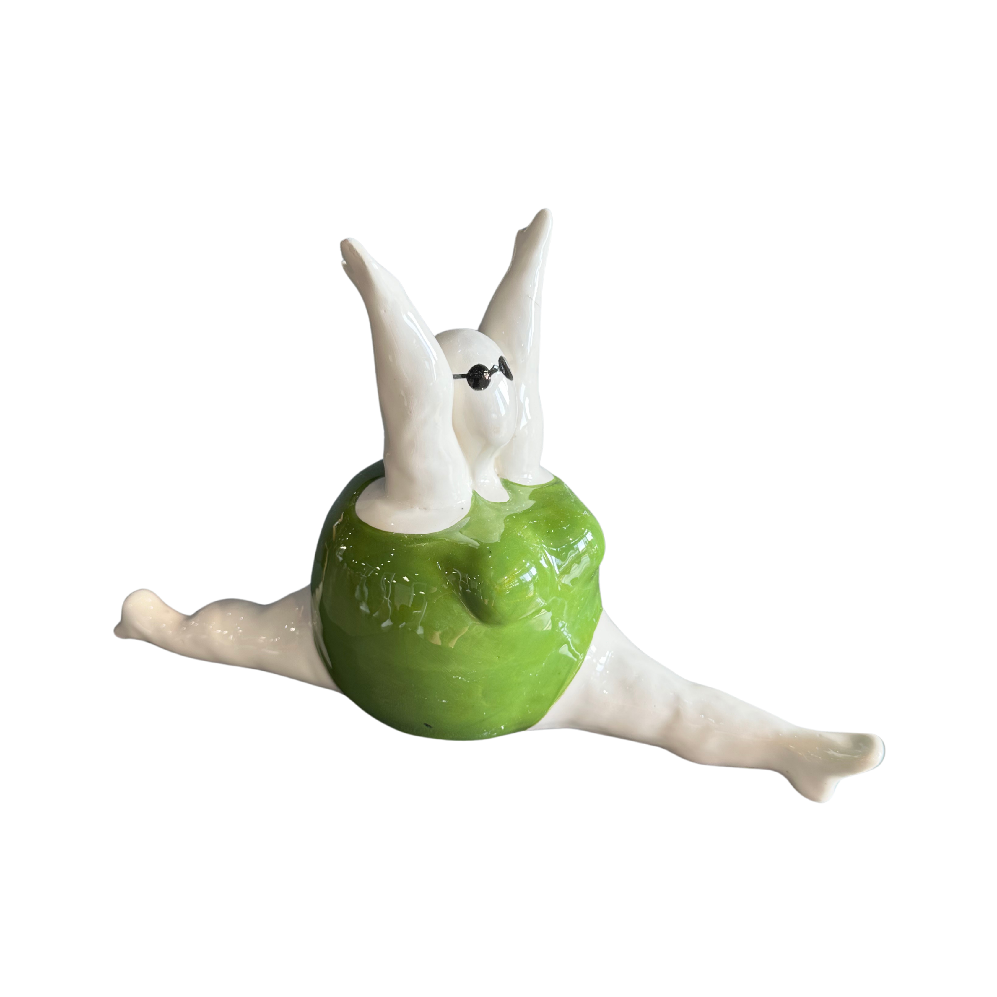 Large Beachy Apple Shaped Fat Lady (Green Full Costume)