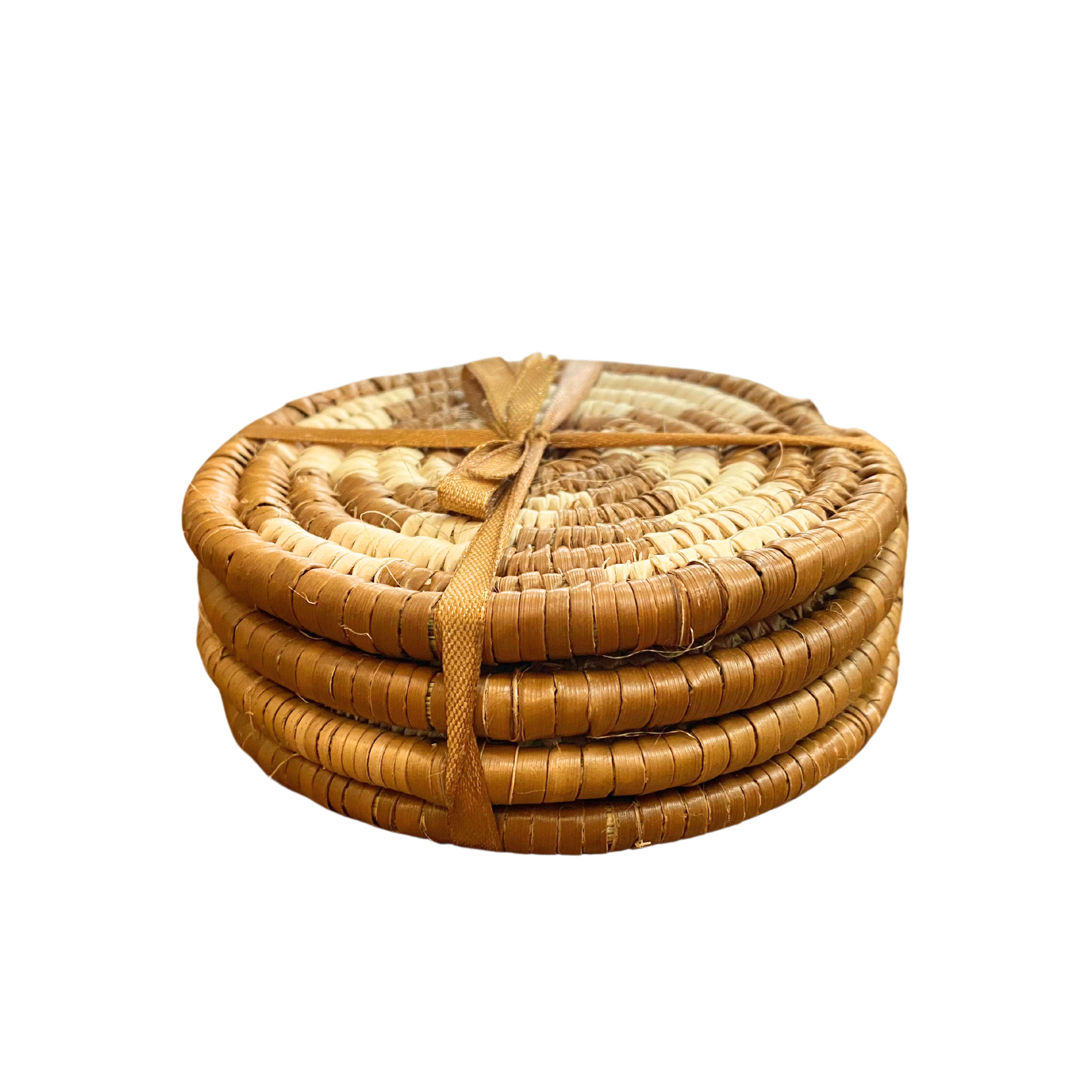 Handwoven Reed Coasters (4pc)