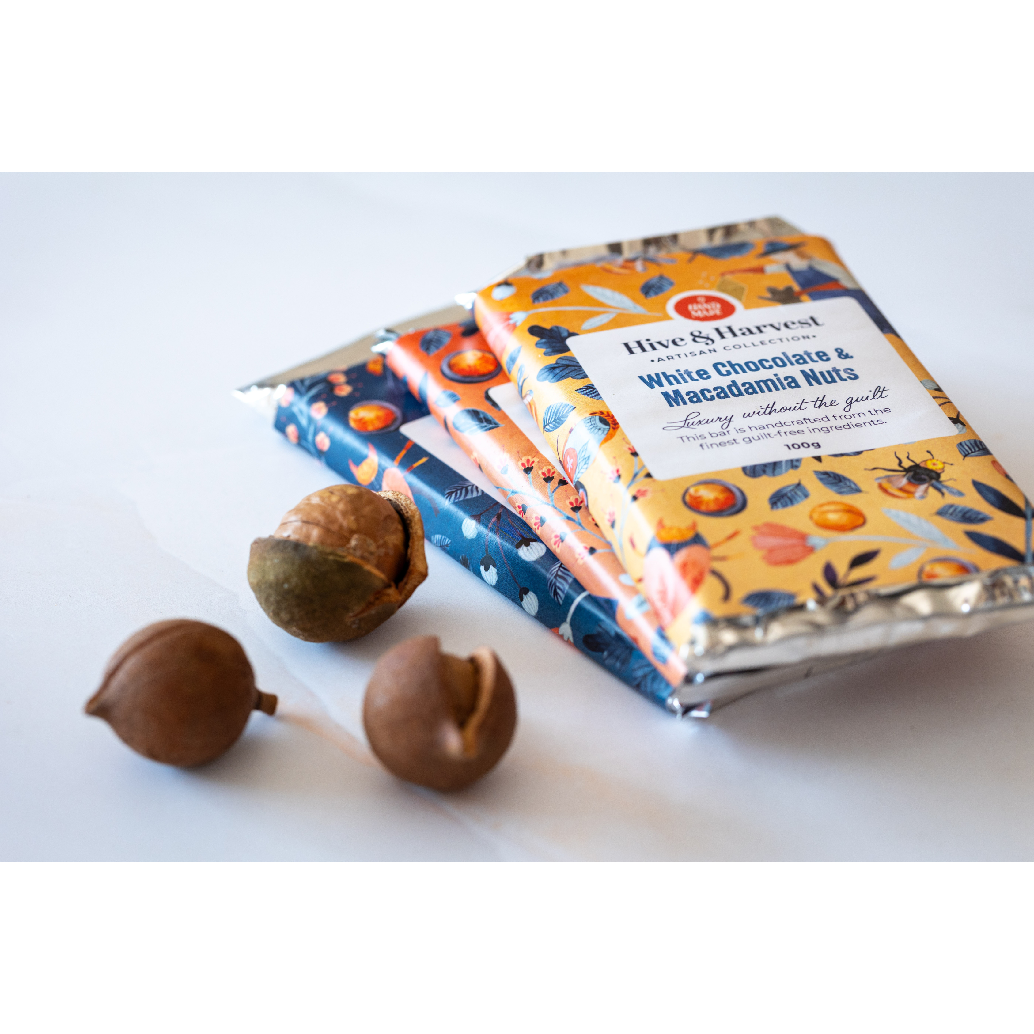 Handmade Sugar Free Macadamia Nut Chocolate Slab 100g