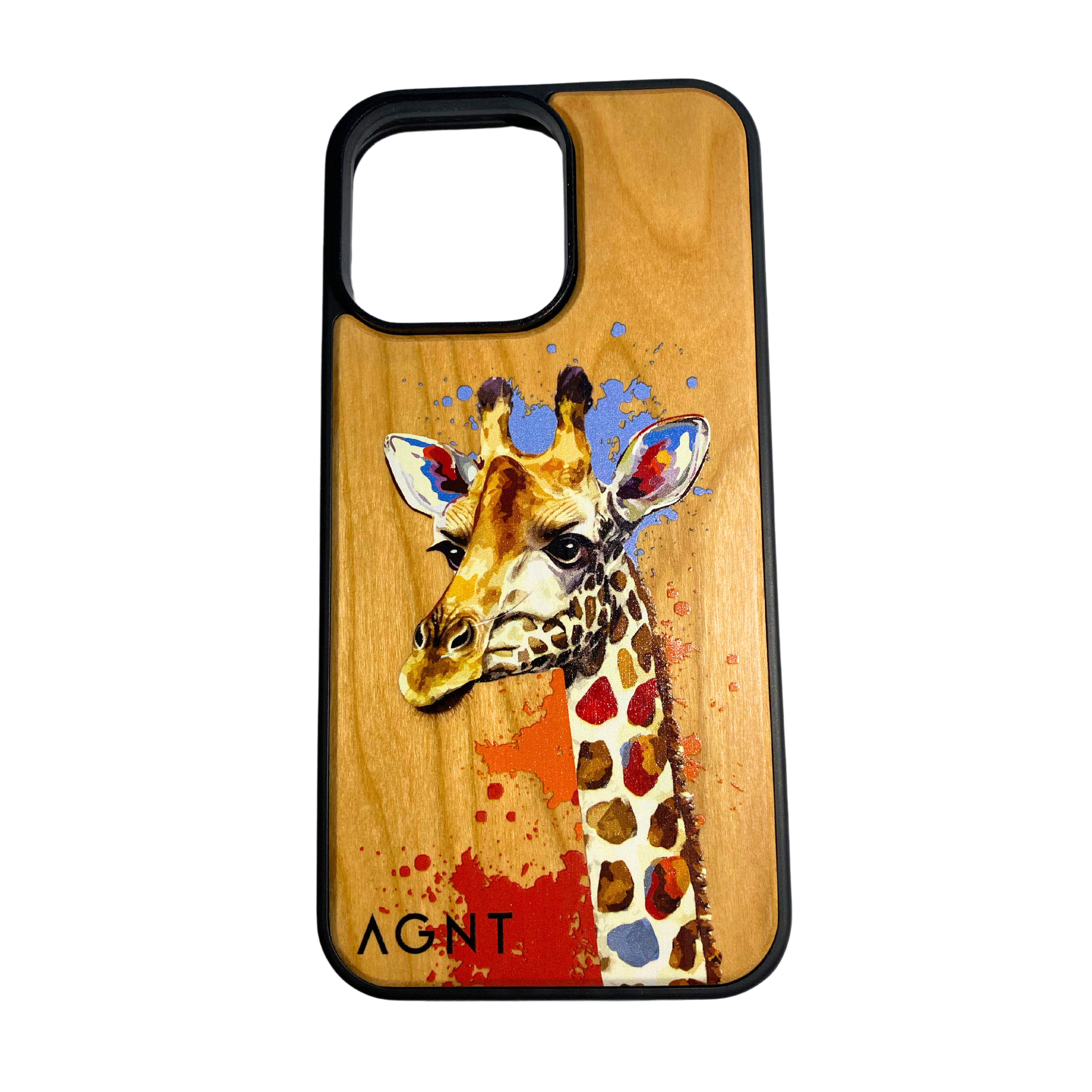 Giraffe Print Wooden Cellphone Cover