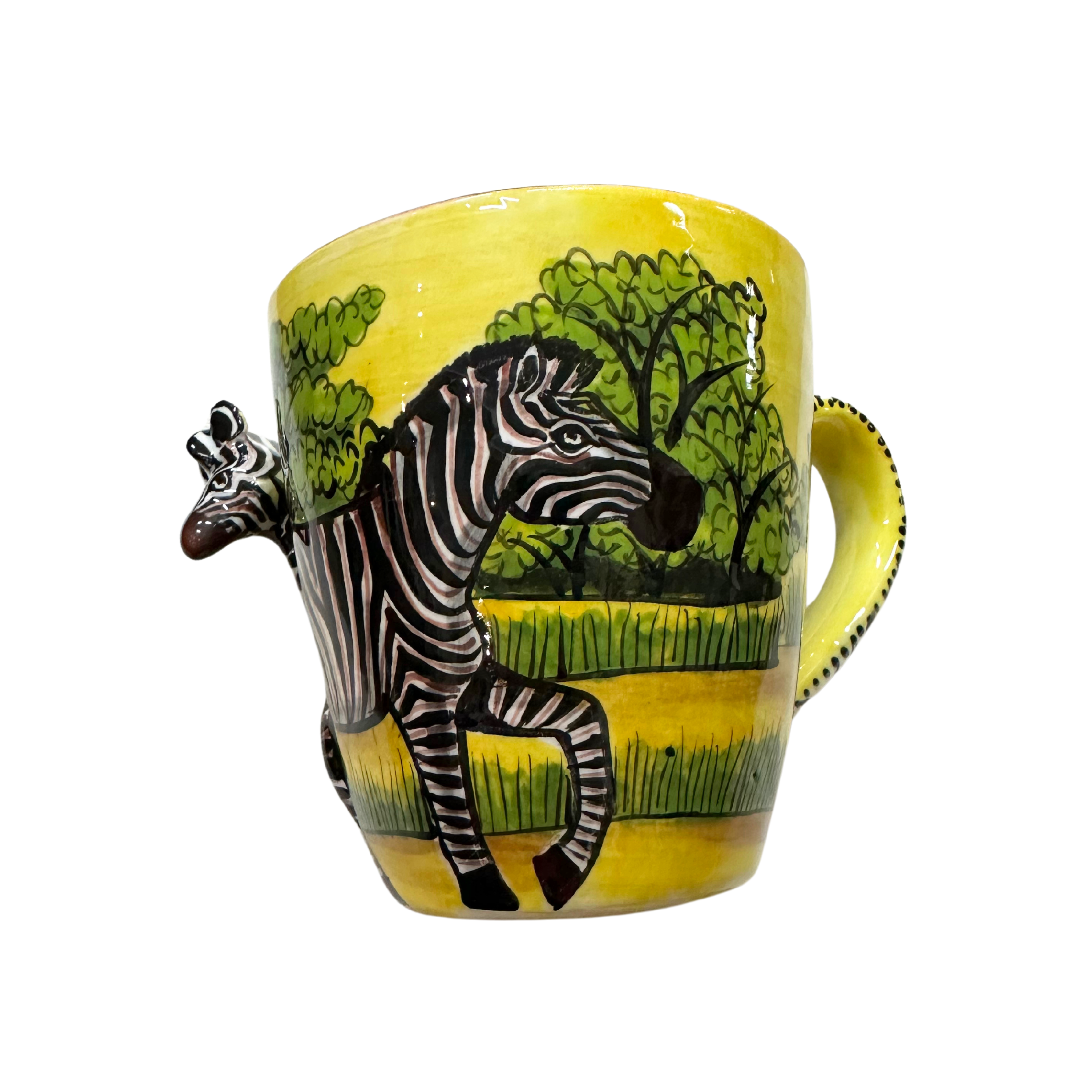 3D Hand Painted Ceramic Zebra Mug