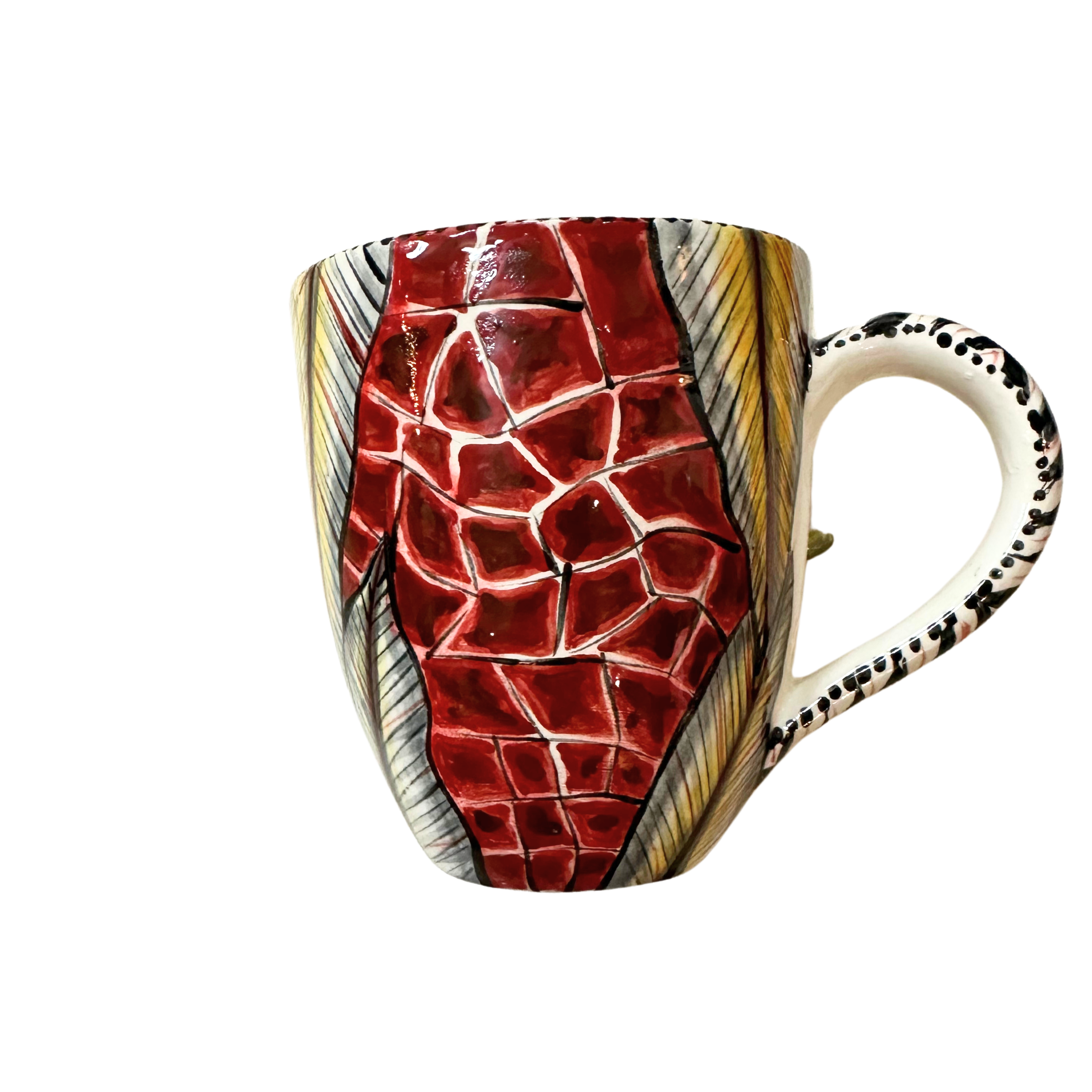 3D Hand Painted Ceramic Rhino Mug