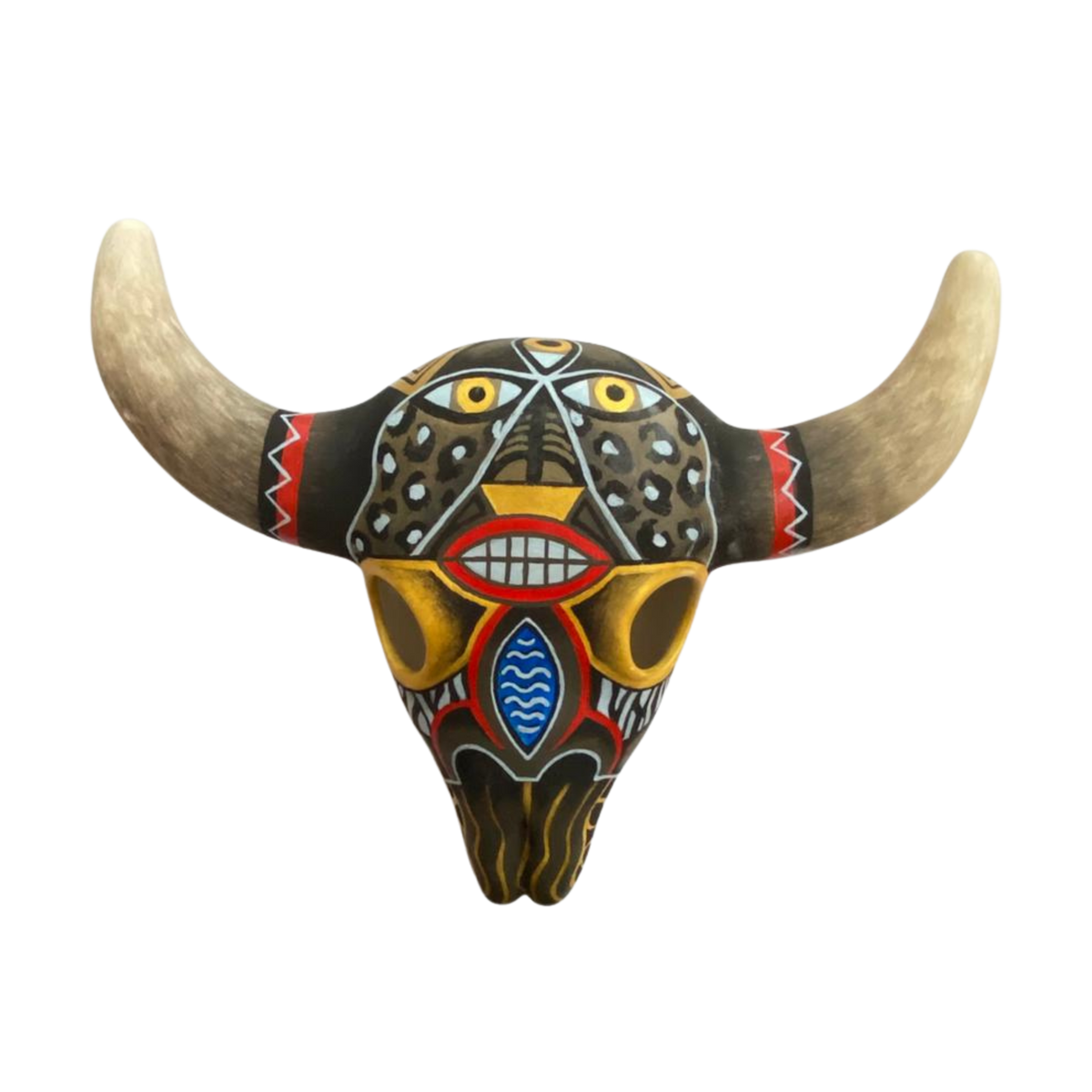 Colourful Painted Ceramic Skulls (Tribal)