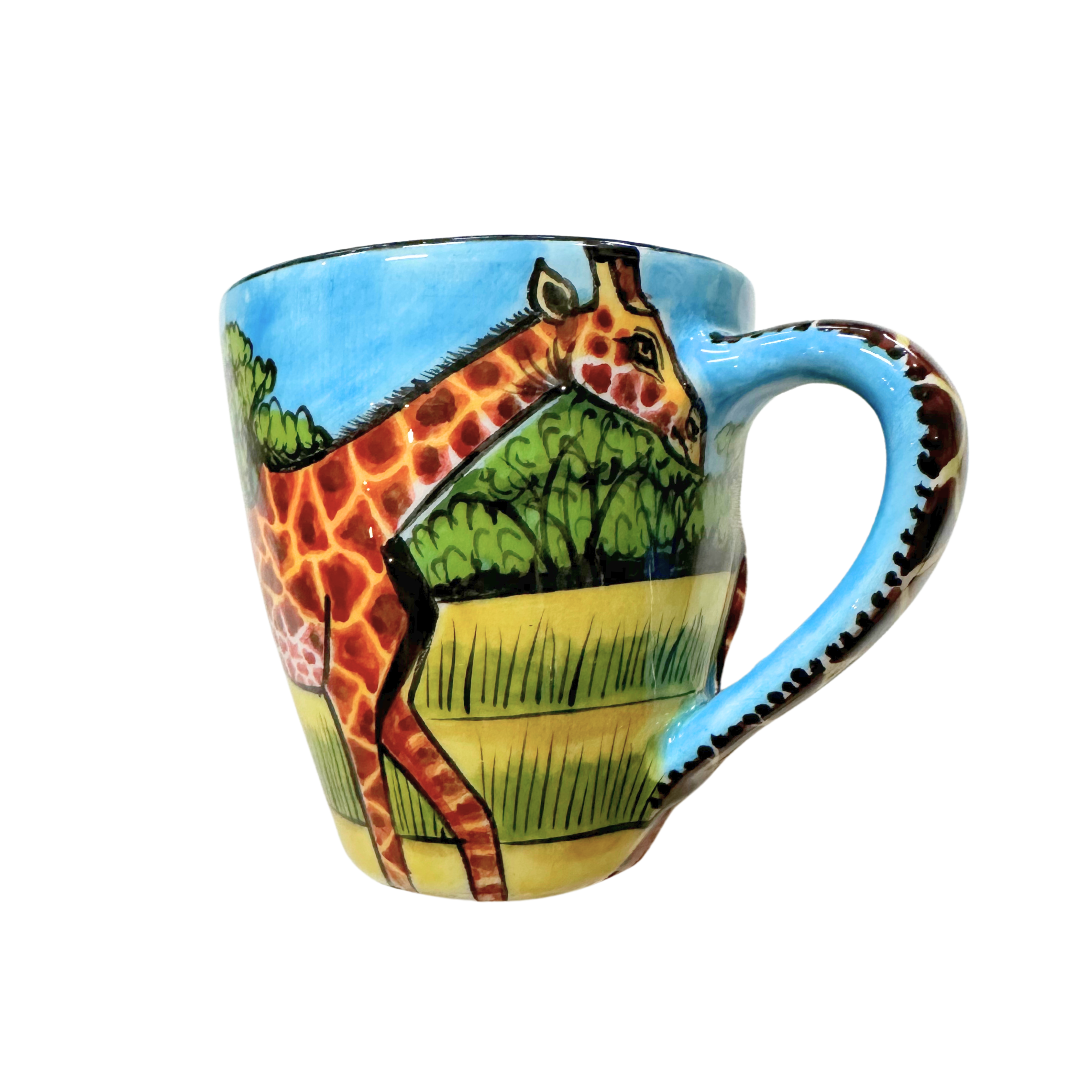 3D Hand Painted Ceramic Giraffe Mug