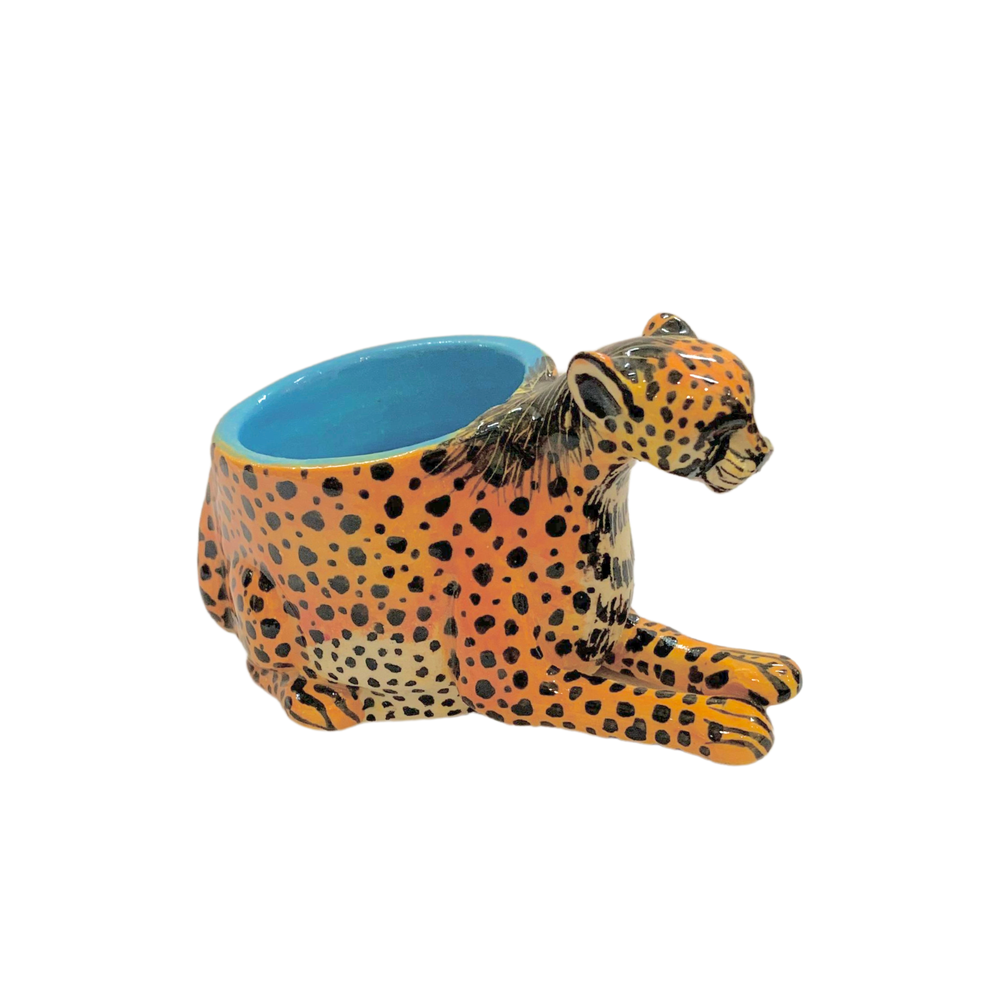 3D Ceramic Cheetah Egg Cup