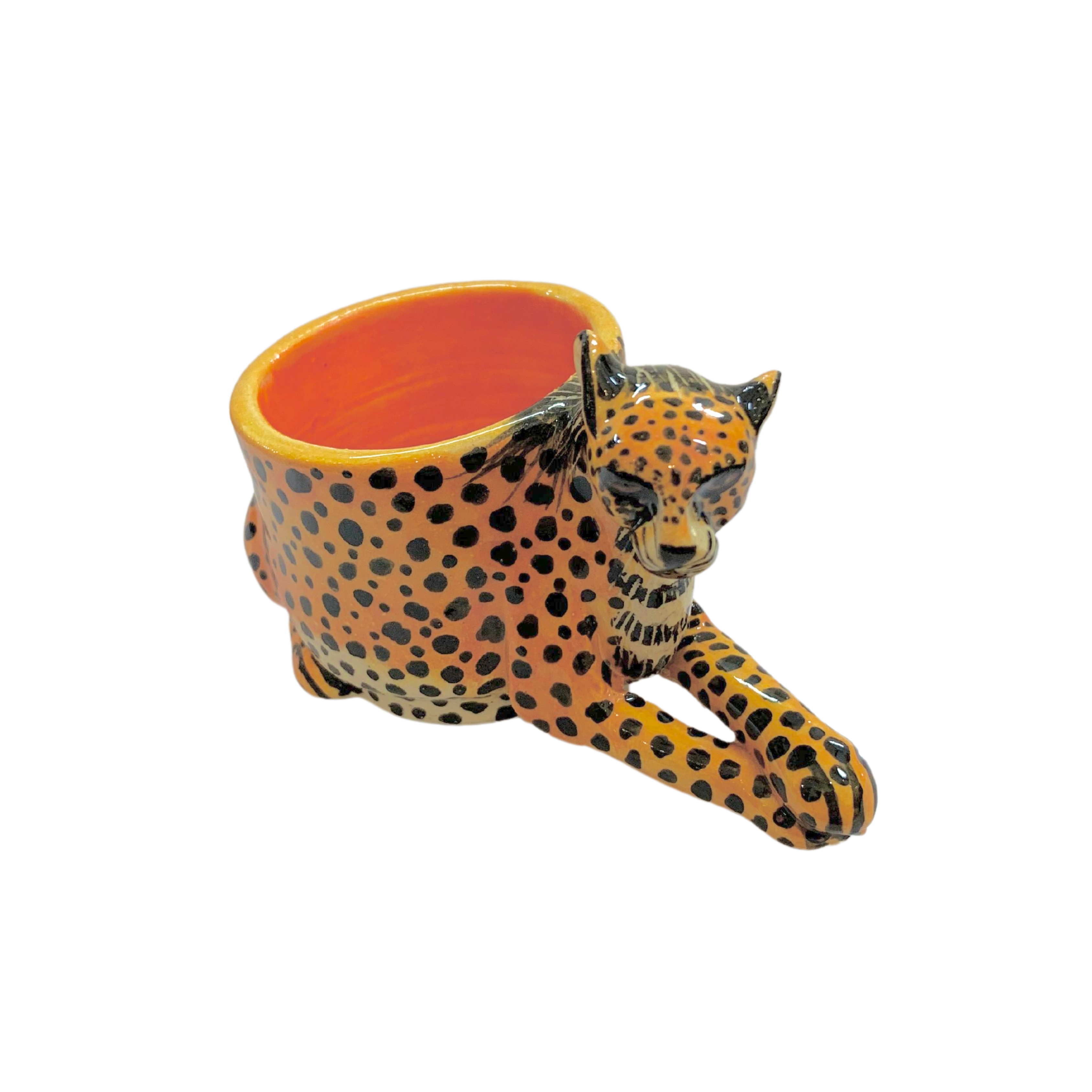 3D Ceramic Cheetah Egg Cup