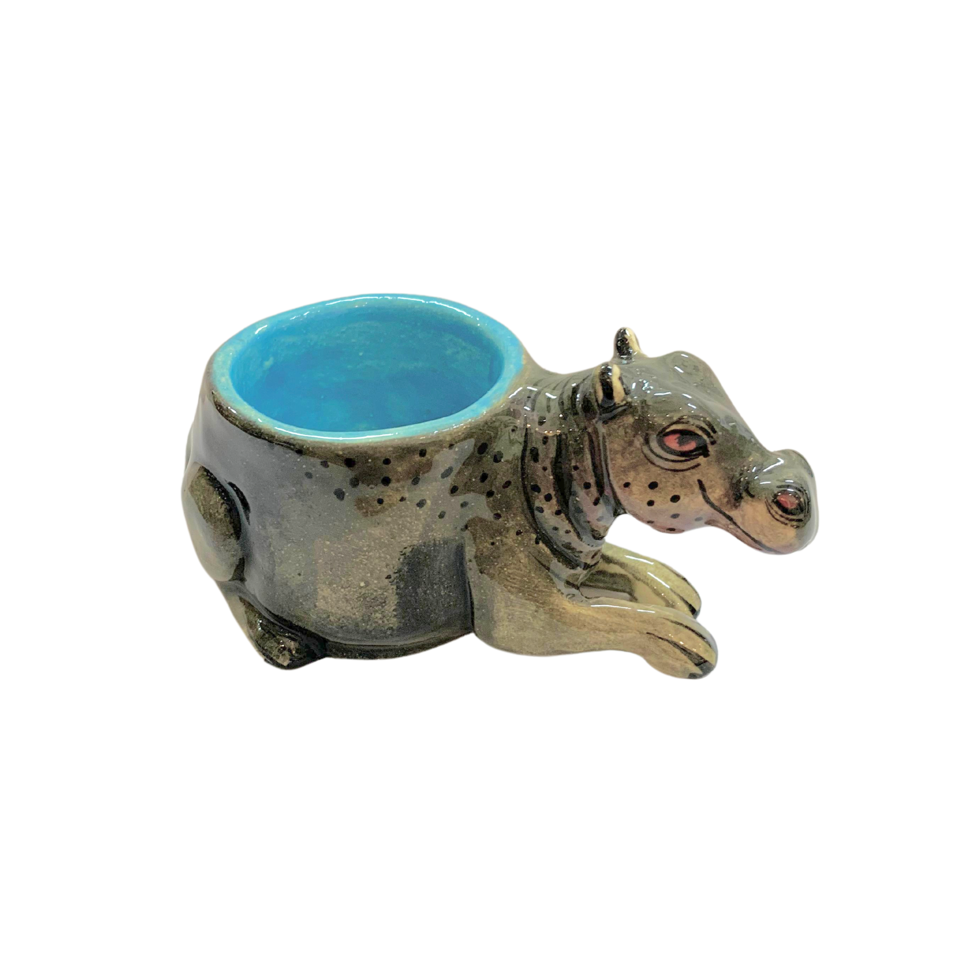 3D Ceramic Hippo Egg Cup