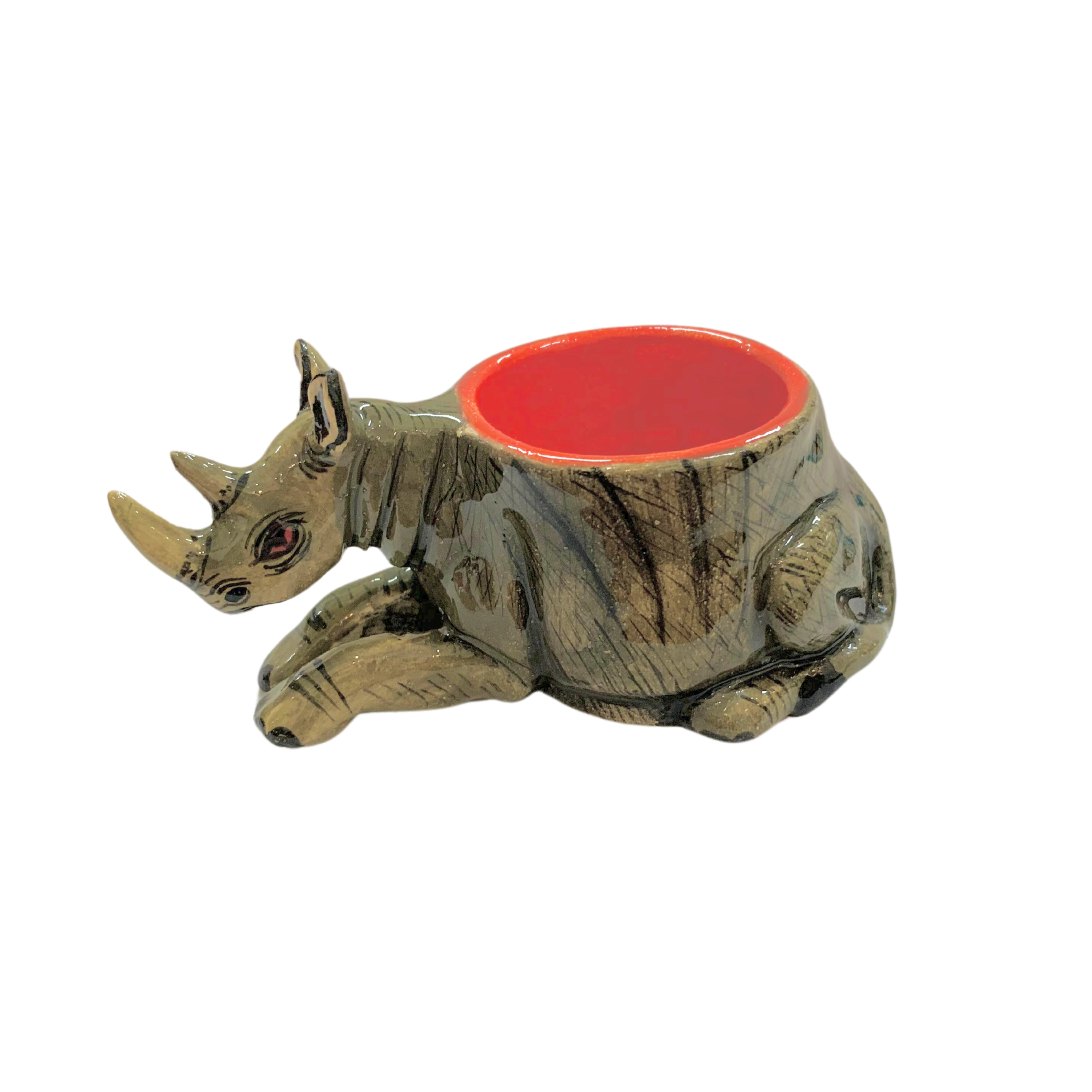 3D Ceramic Rhino Egg Cup