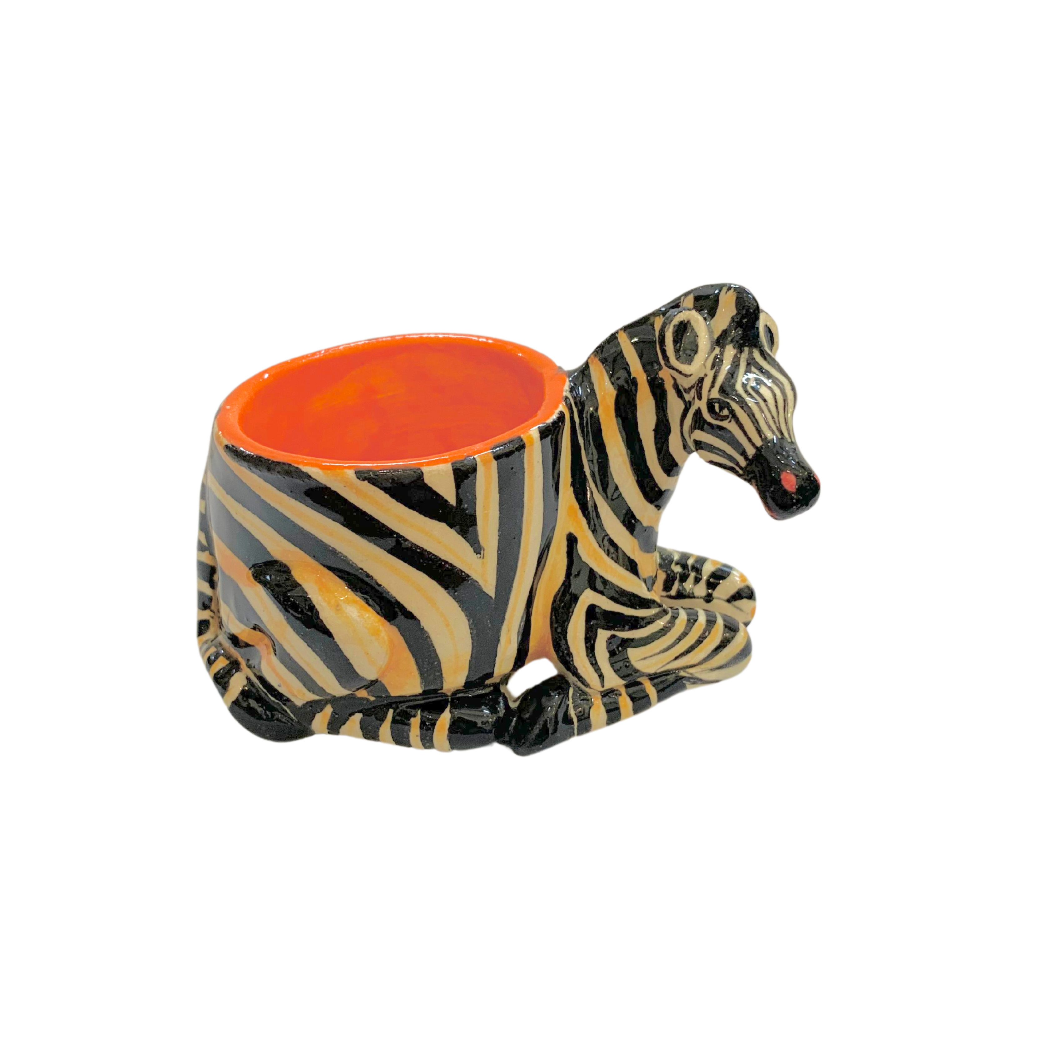 3D Ceramic Zebra Egg Cup