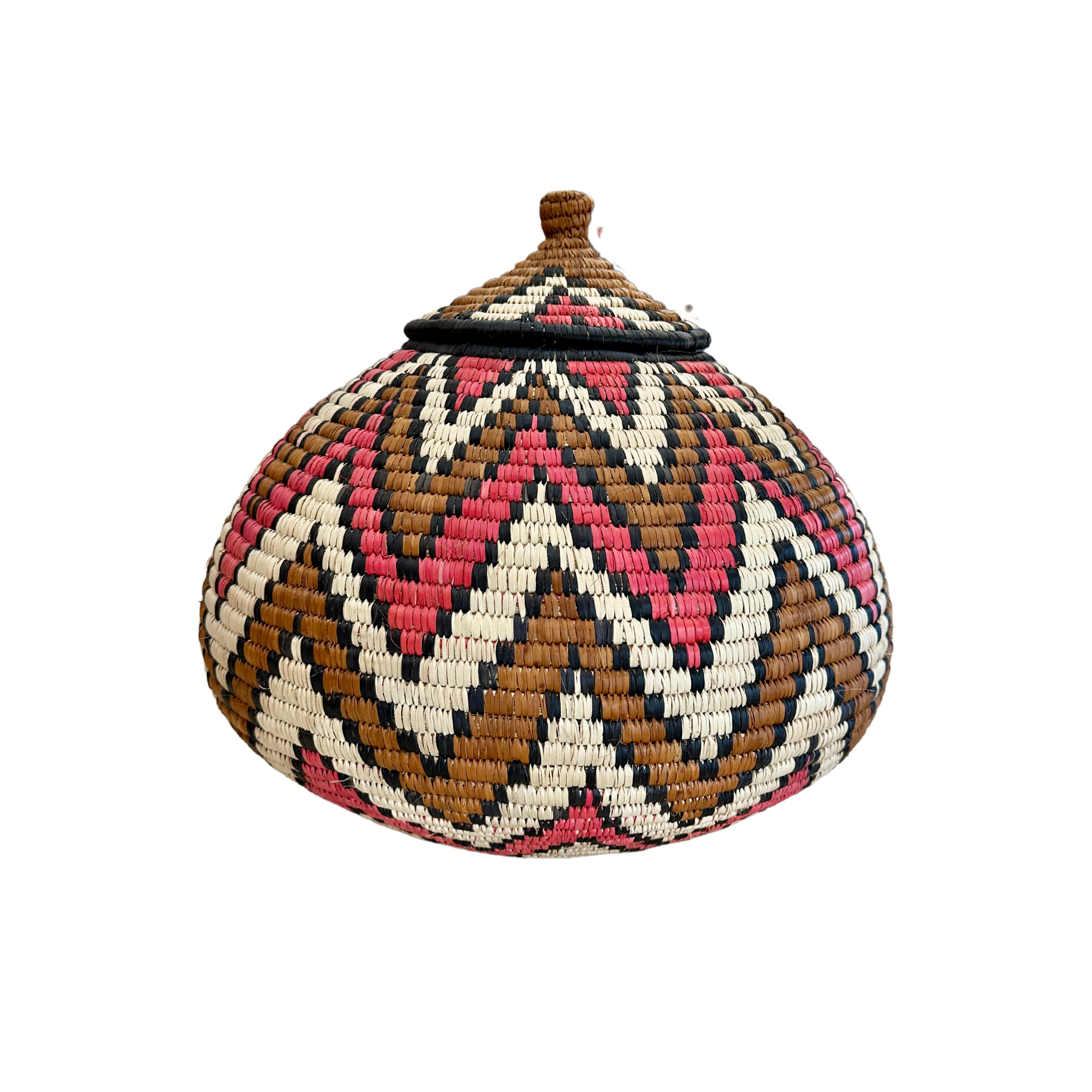 Zulu Hand-Woven Reed Basket - The Zama Basket