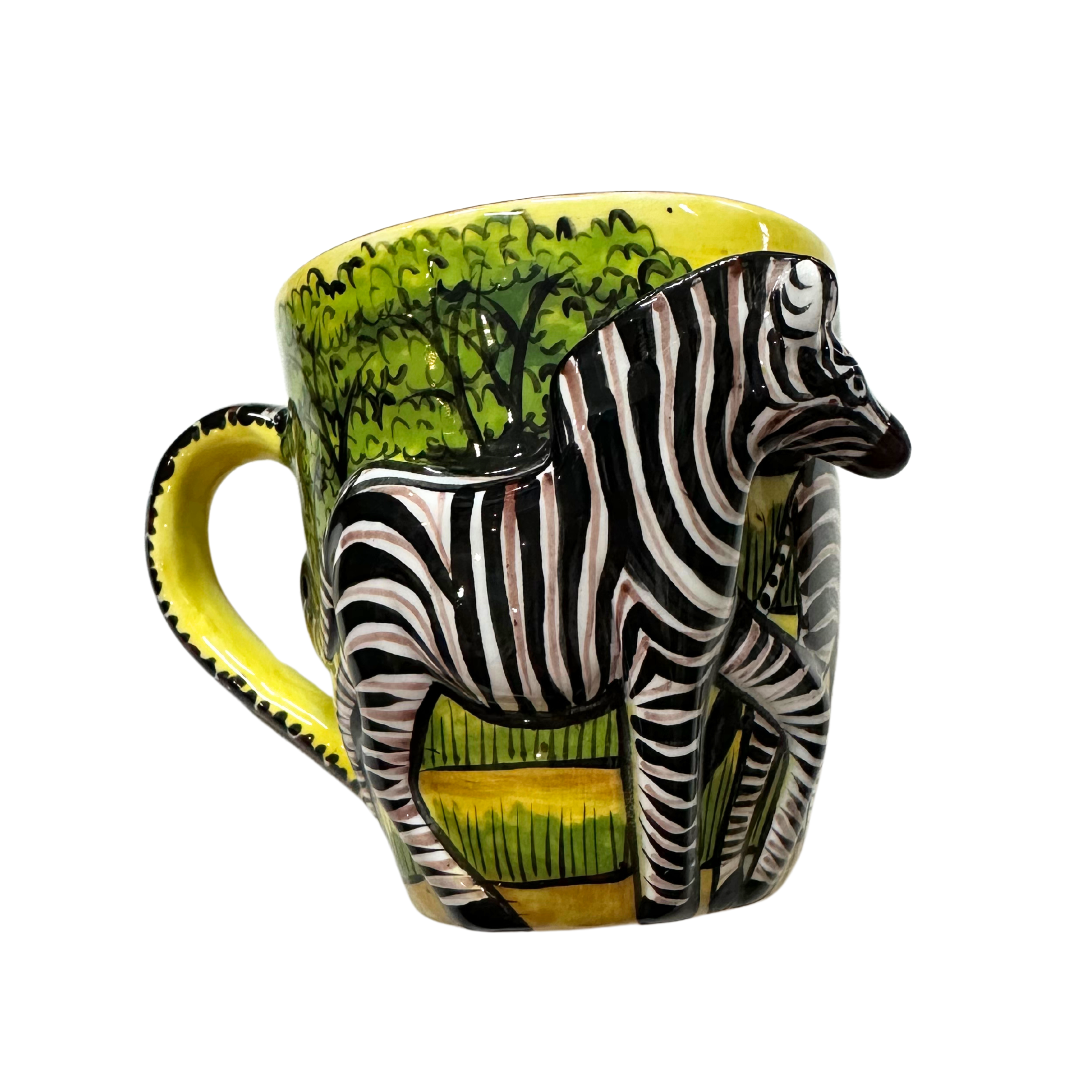 3D Hand Painted Ceramic Zebra Mug