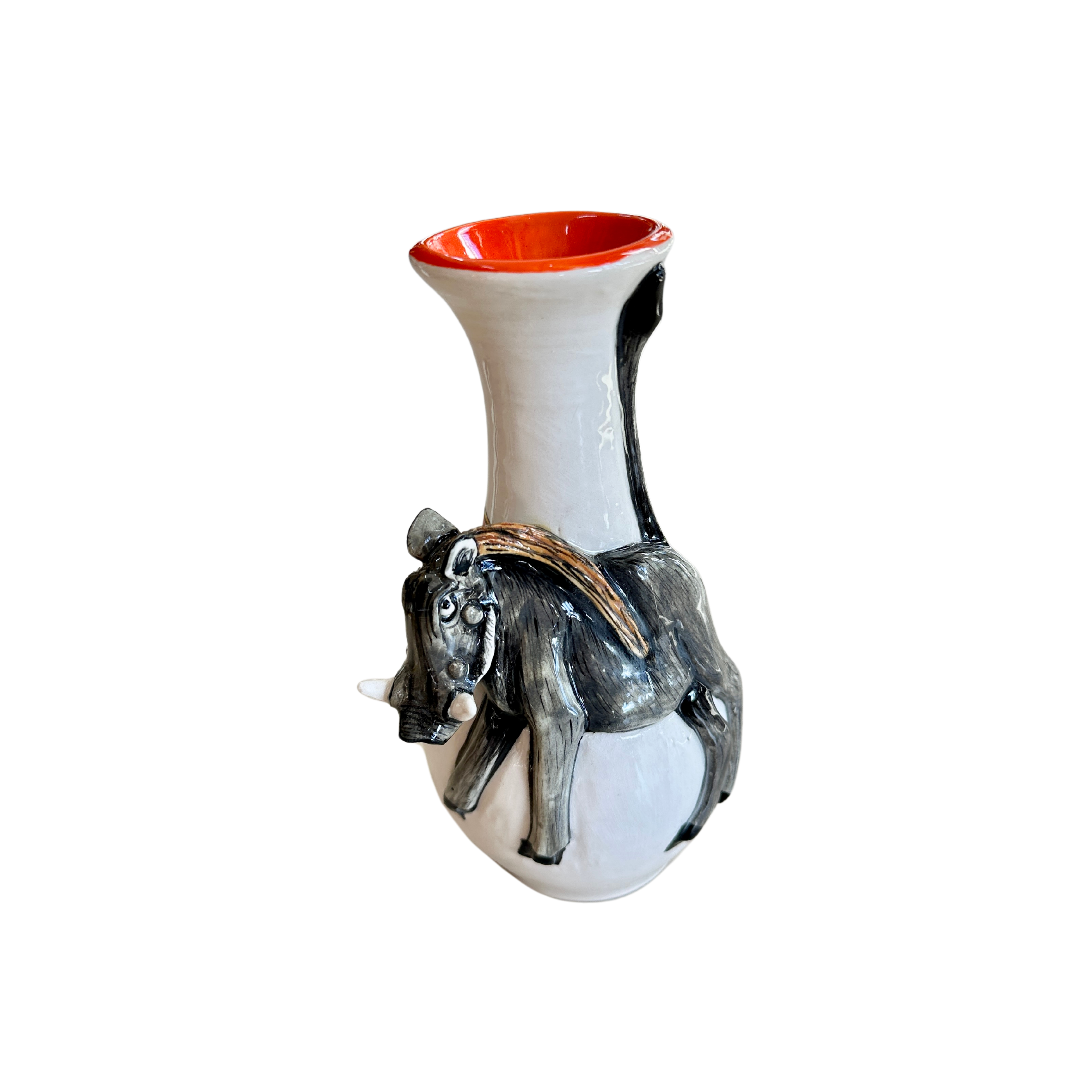 Medium 3D Ceramic Warthog Rose Vase