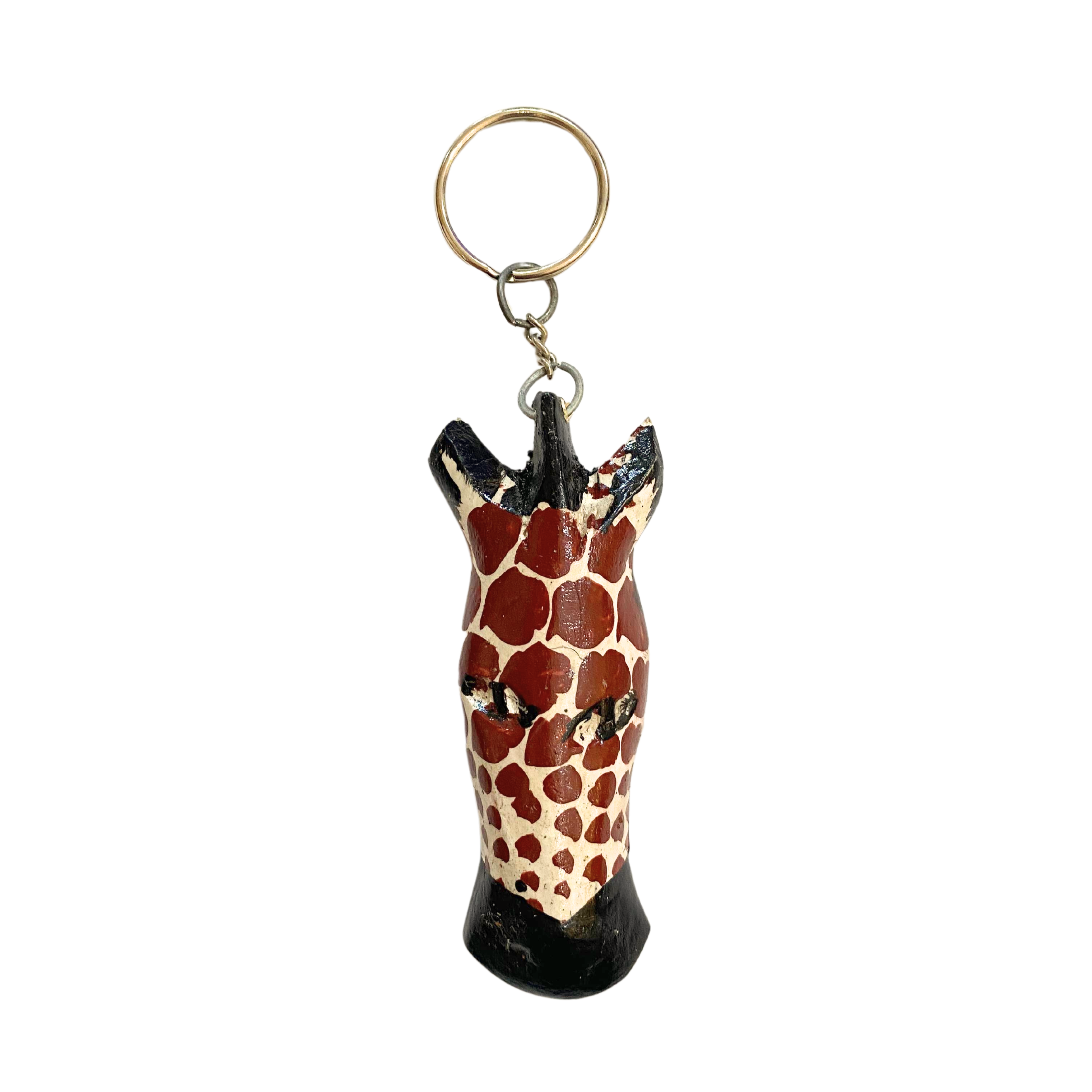 Wooden Zebra & Giraffe Keyring