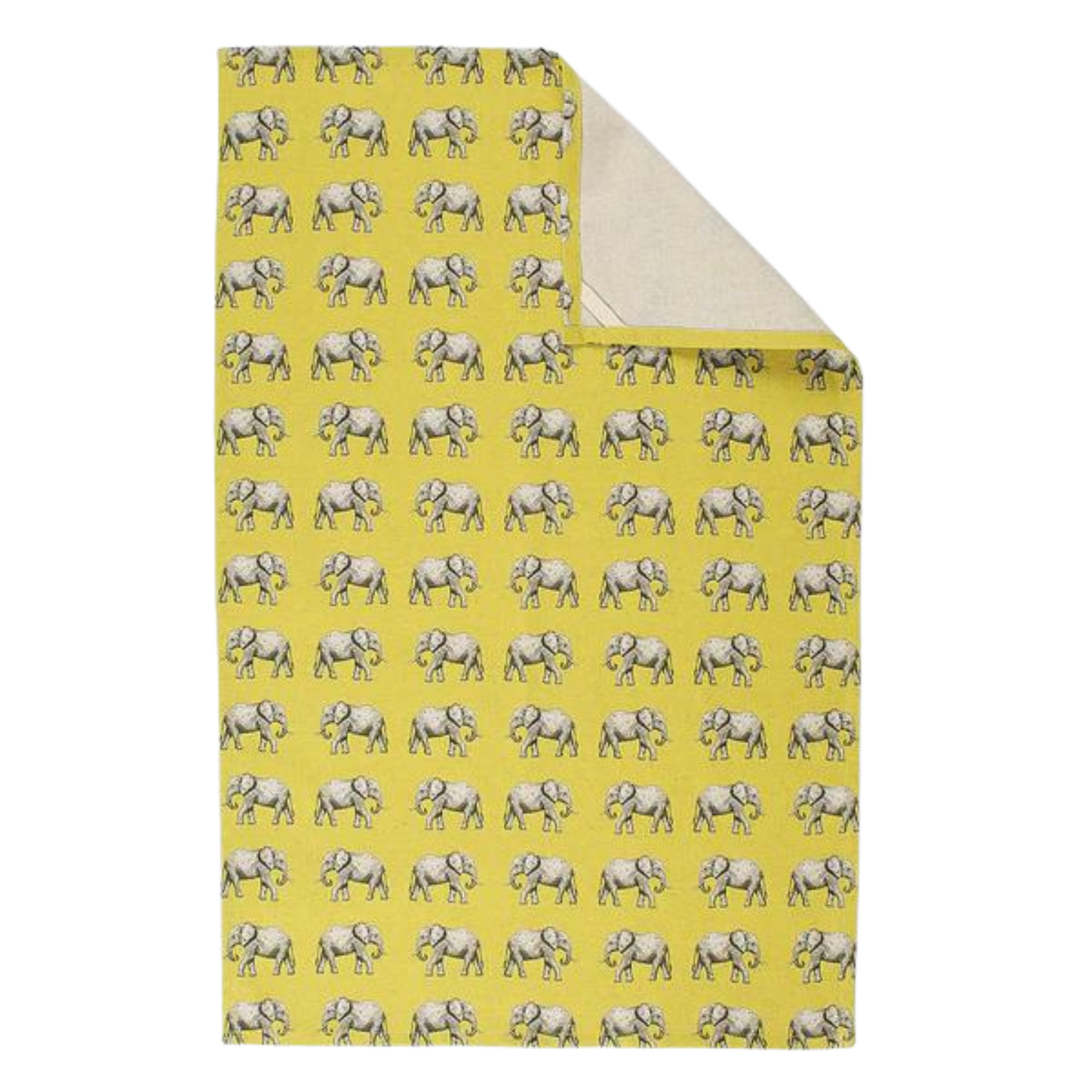 Yellow Elephant Tea Towel