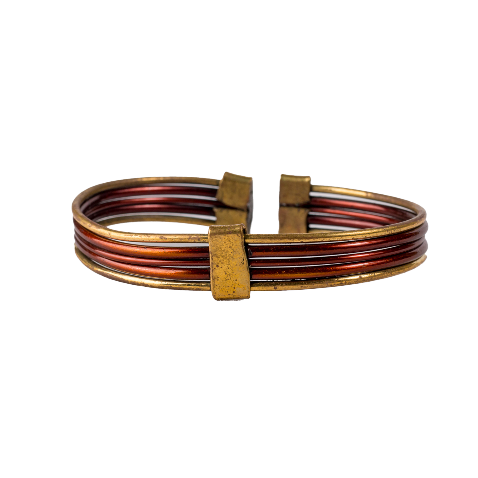 4 Band Red Copper Bangle