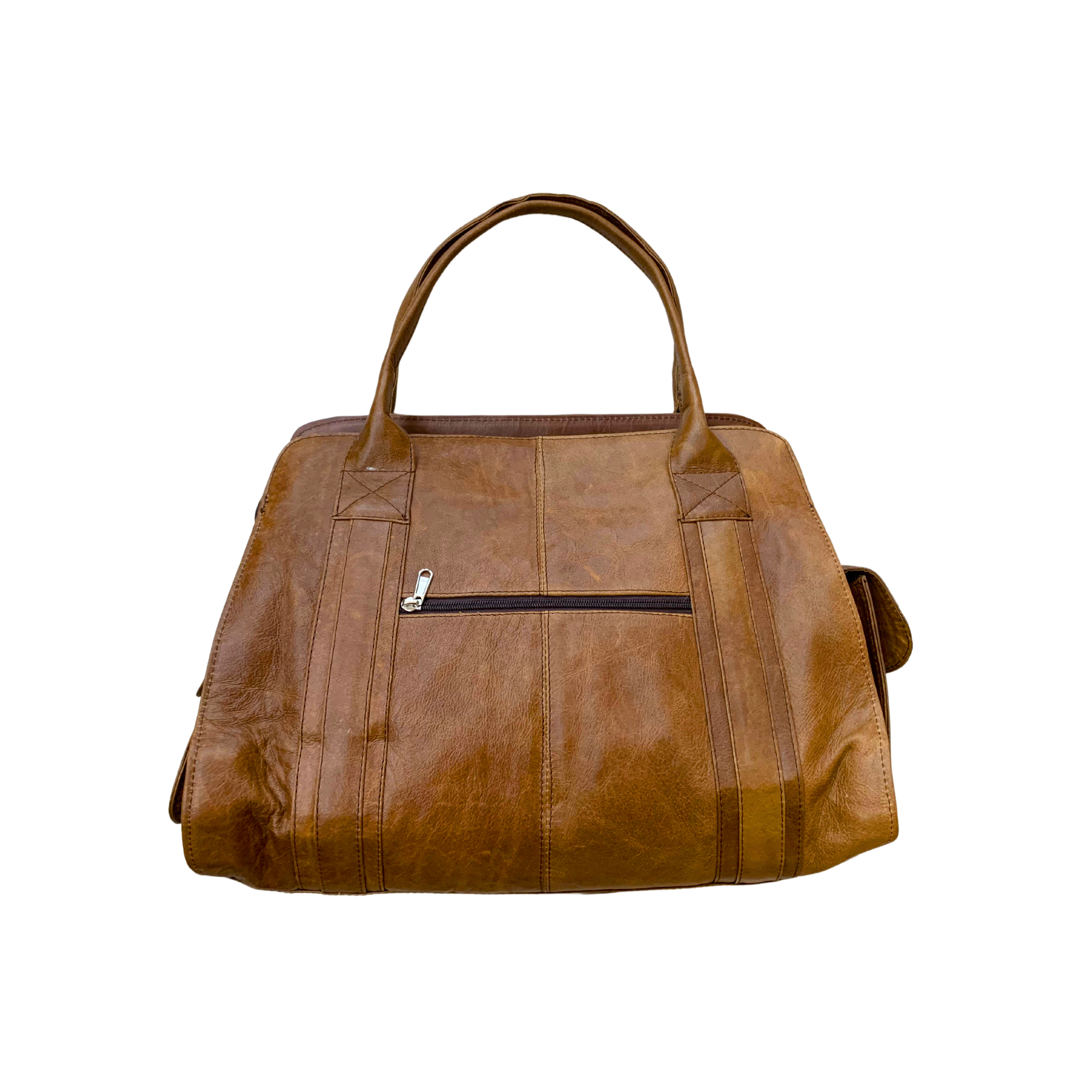 Brown Springbok Skin Leather Handbag