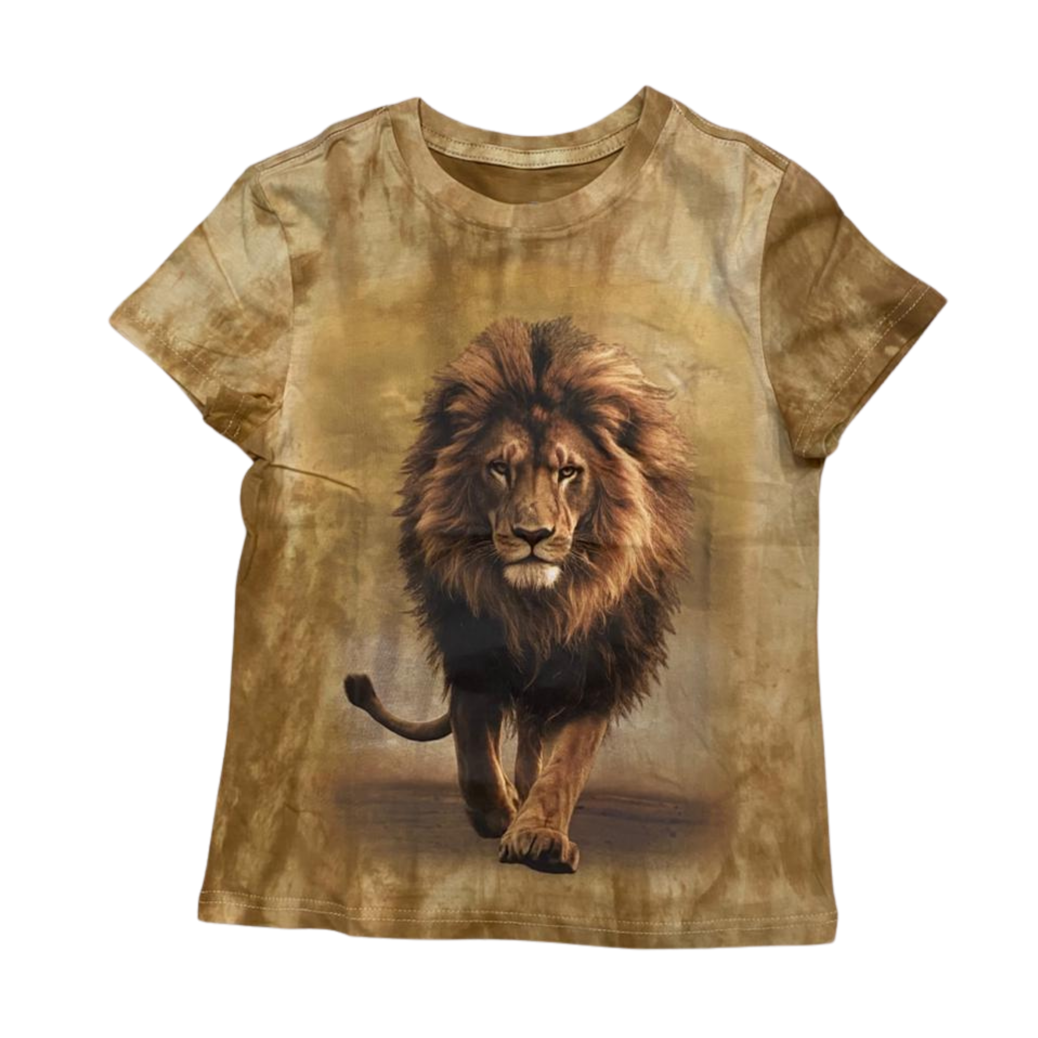 Walking Lion Dyed Unisex T-Shirt - Sand