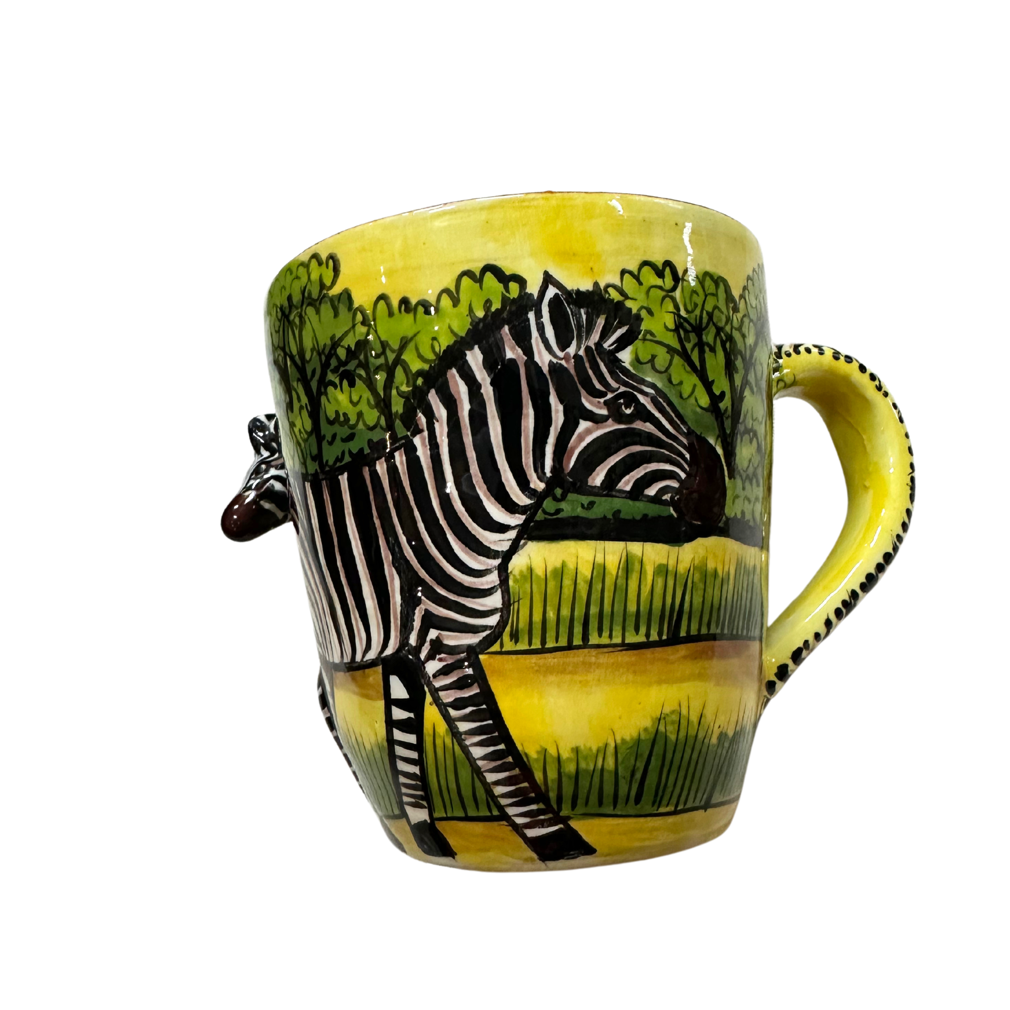 3D Hand Painted Ceramic Zebra Mug