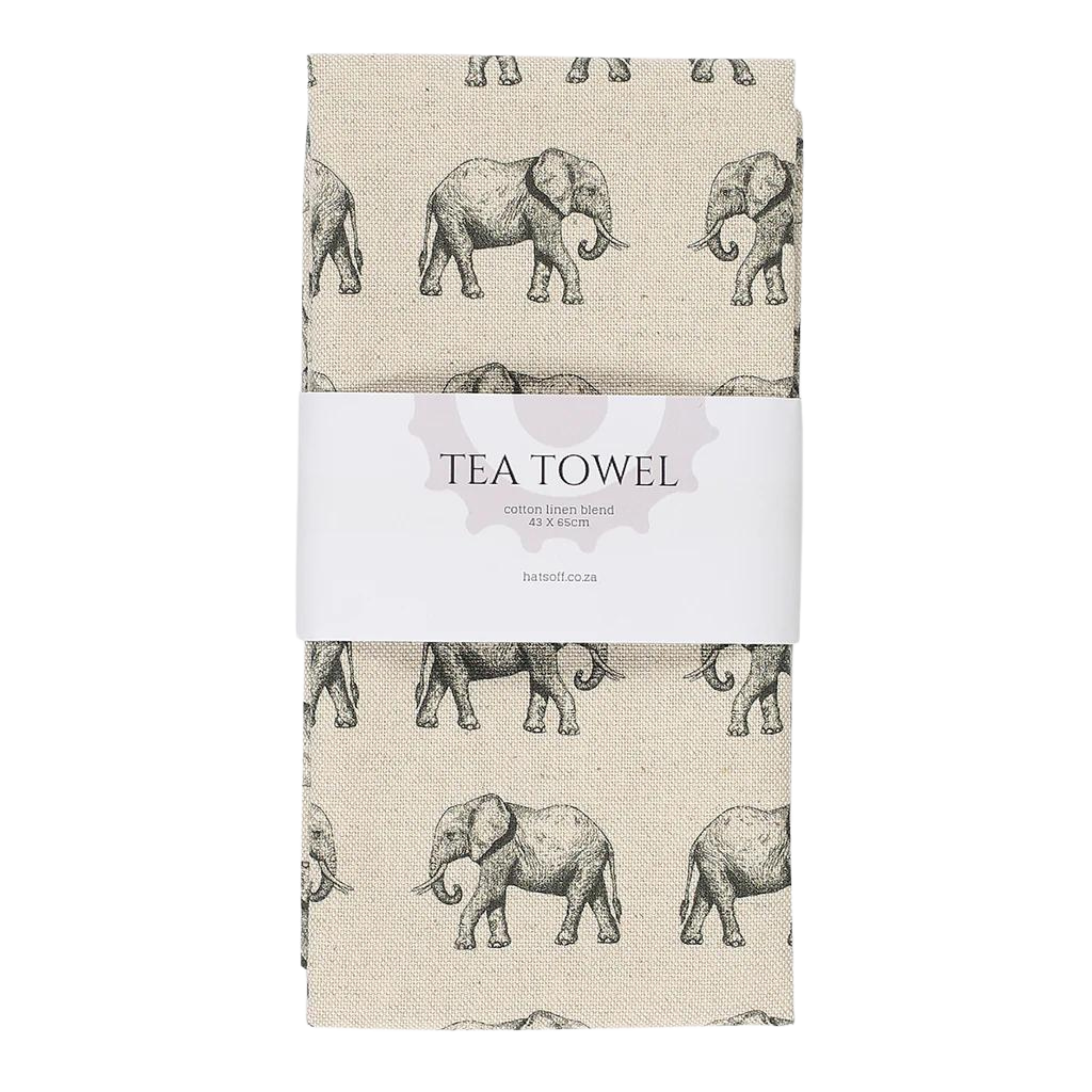 Natural Elephant Tea Towel