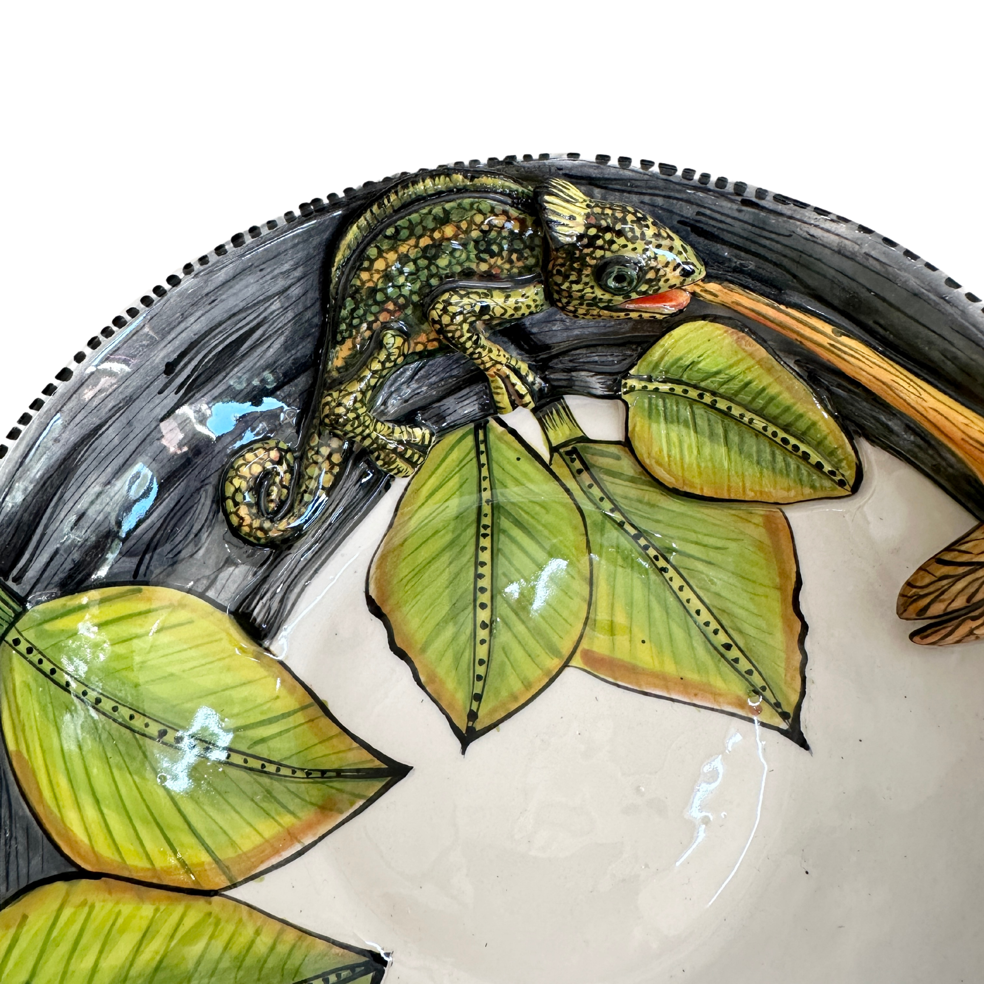 3D Animated Ceramic Chameleon Bowl
