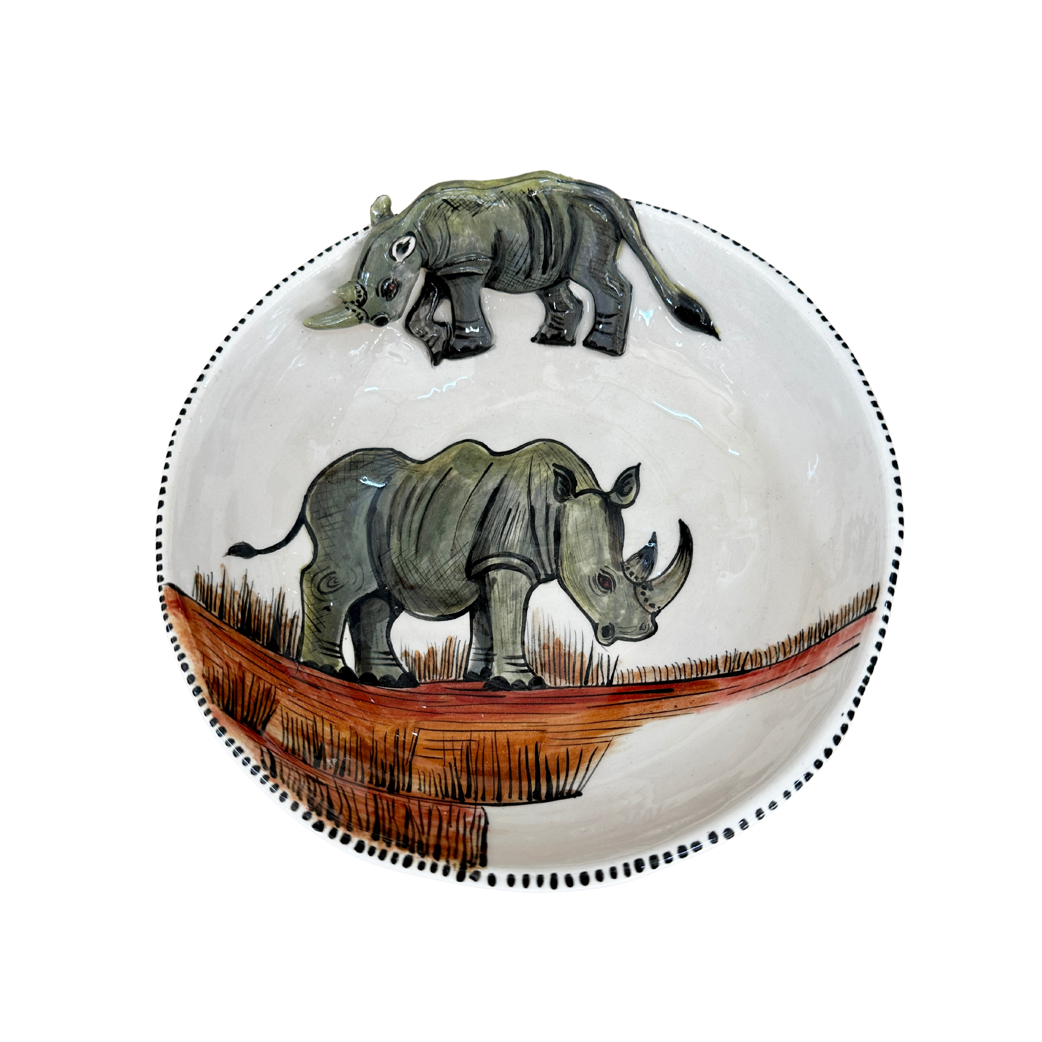 3D Animated Ceramic Rhino Bowl