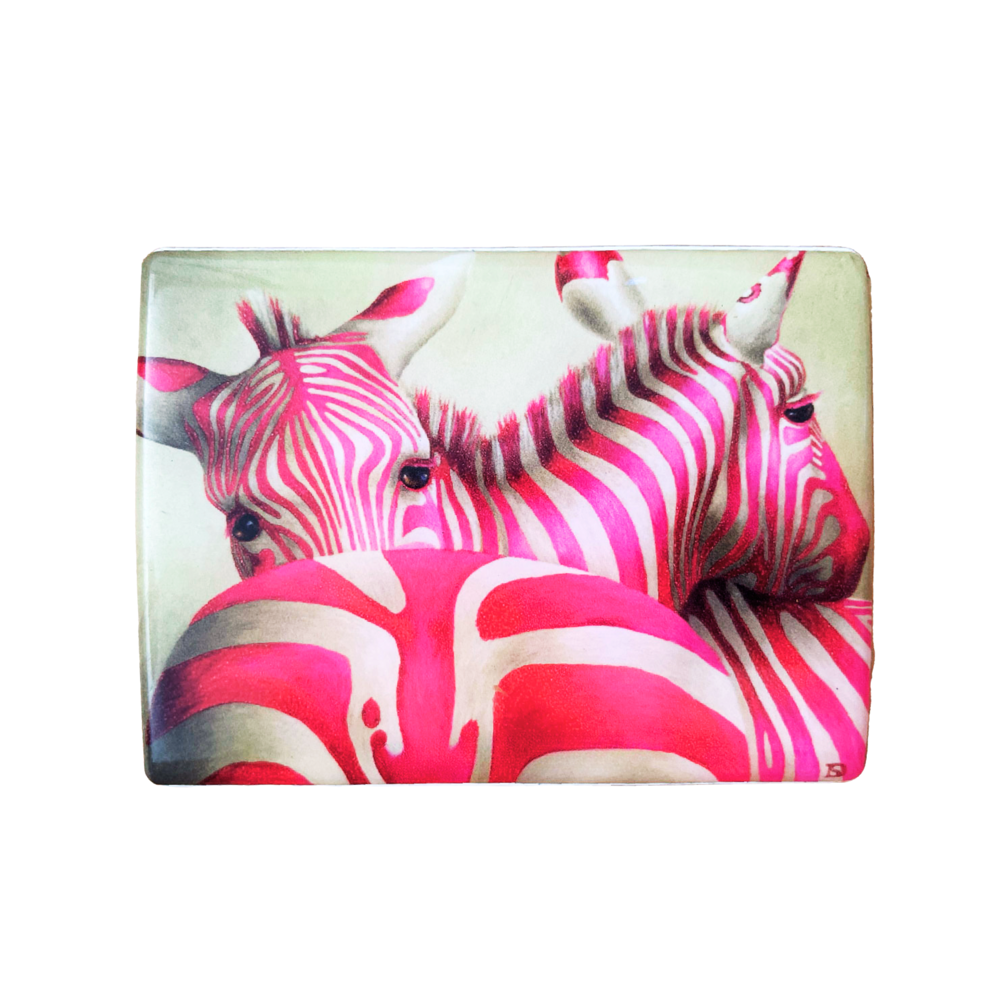 Pink Zebra Fridge Magnet