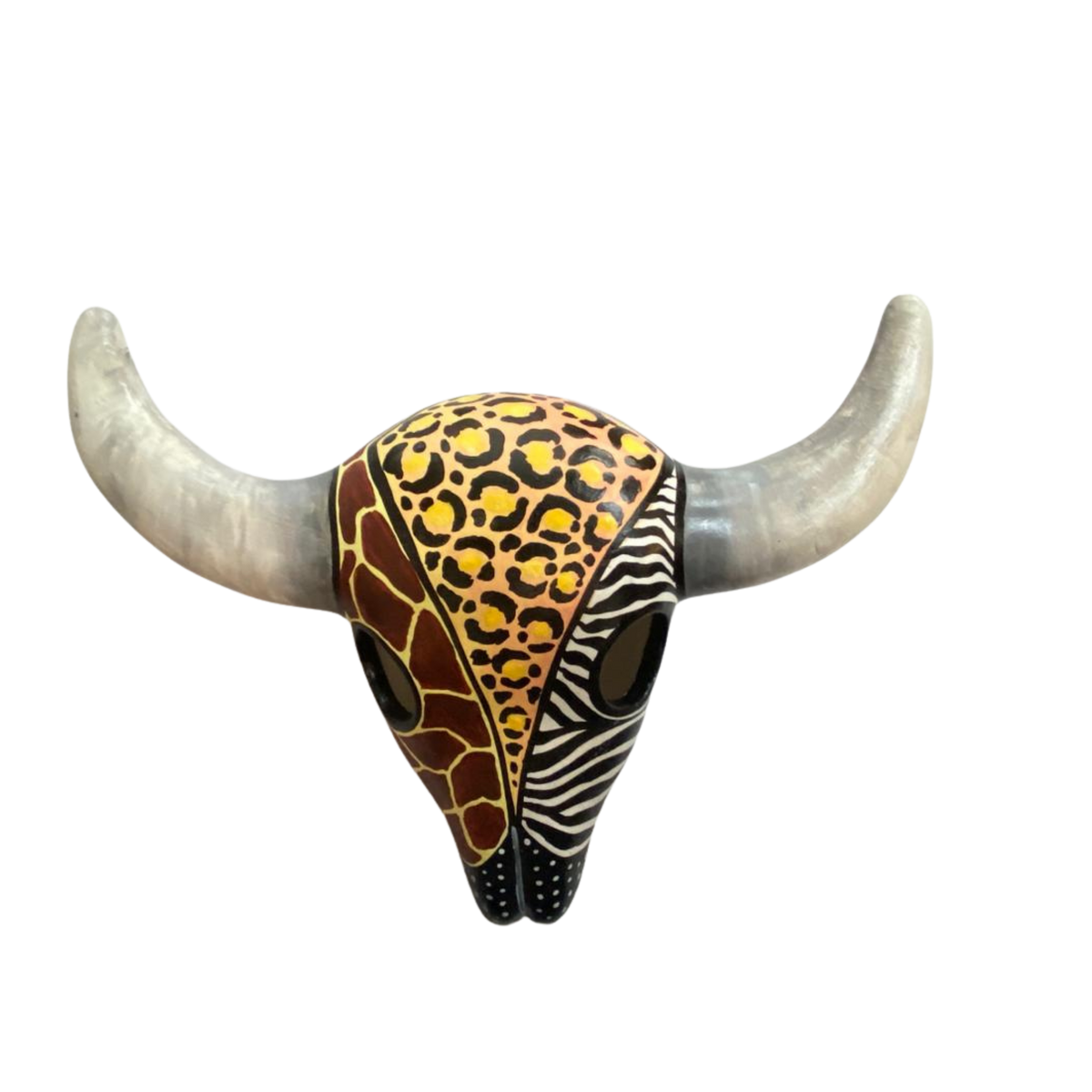 Colourful Painted Ceramic Skulls (Tribal)