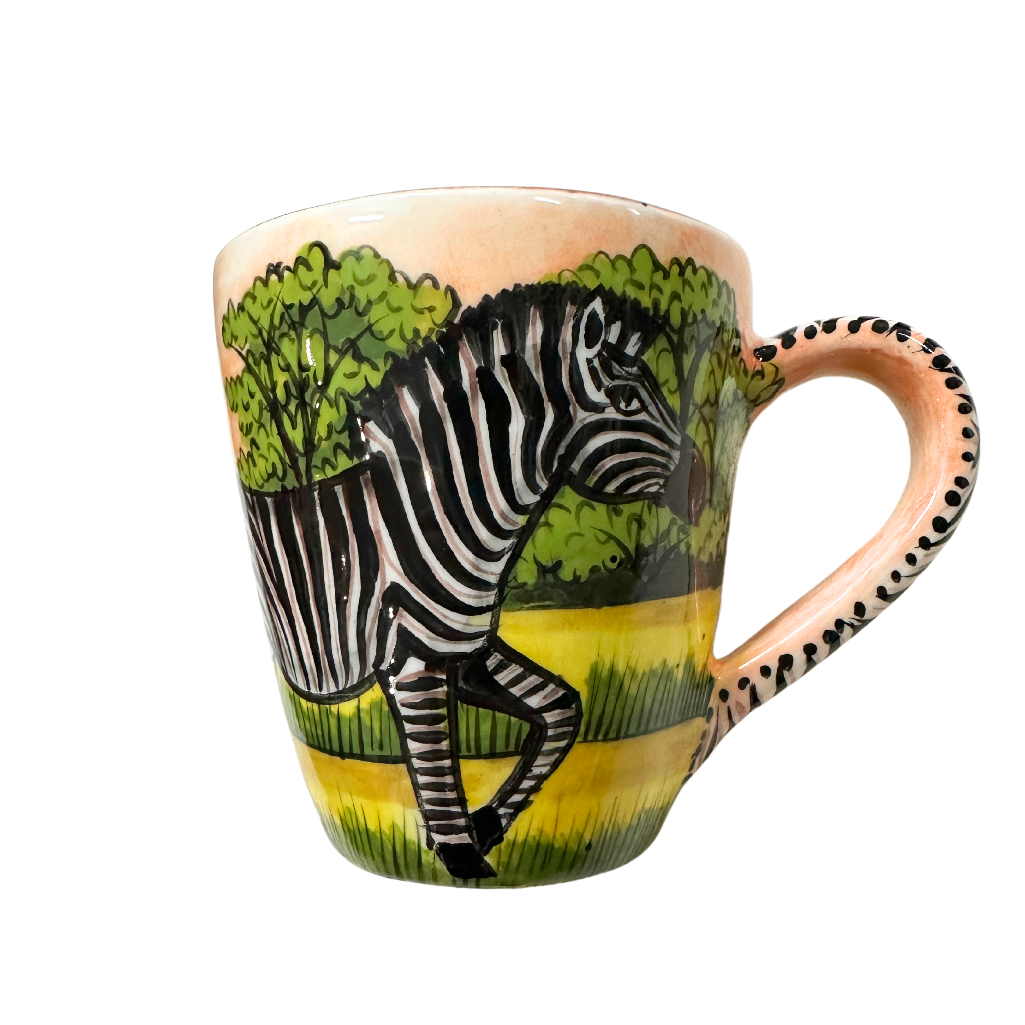 3D Hand Painted Ceramic Zebra Mug