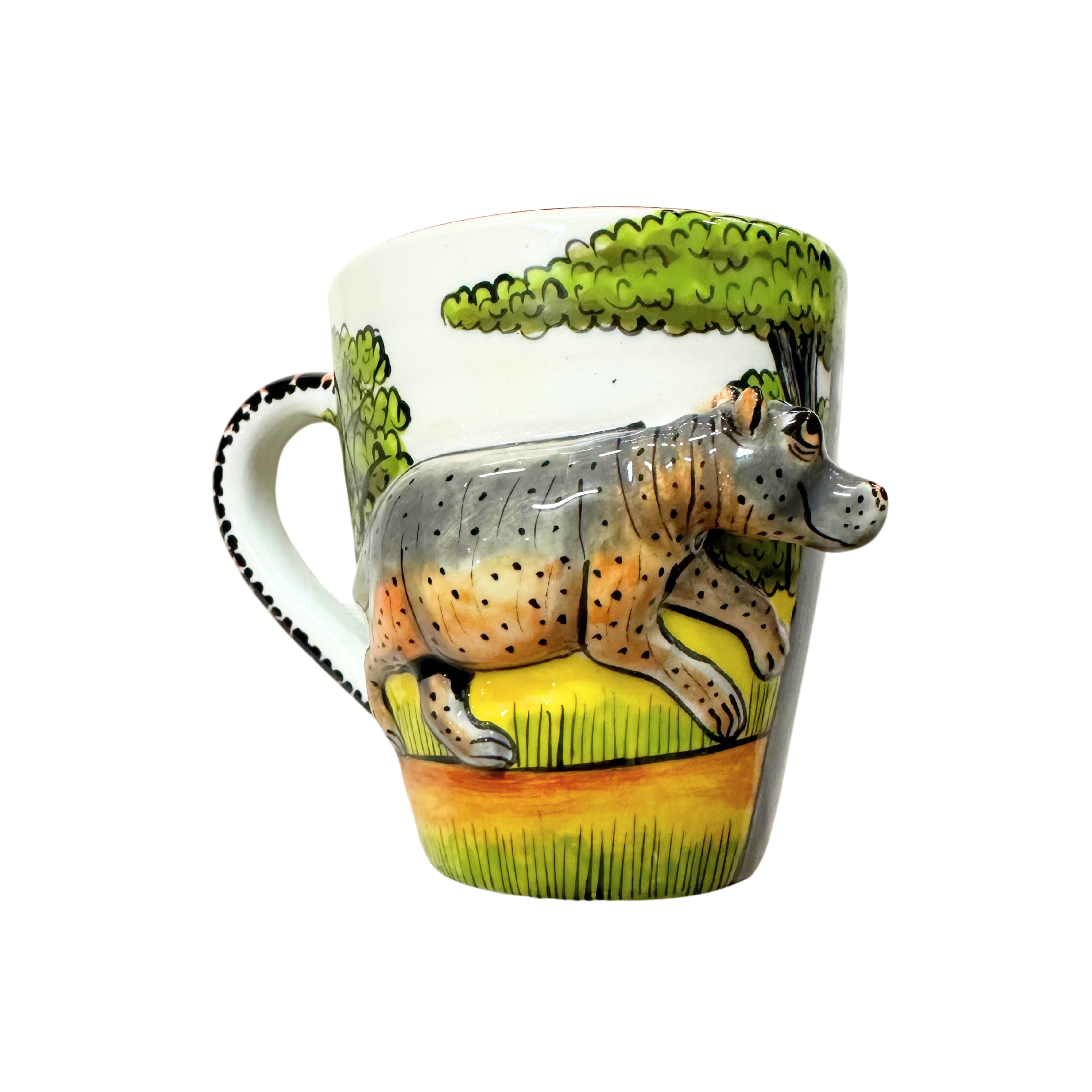 3D Hand Painted Ceramic Hippo Mug