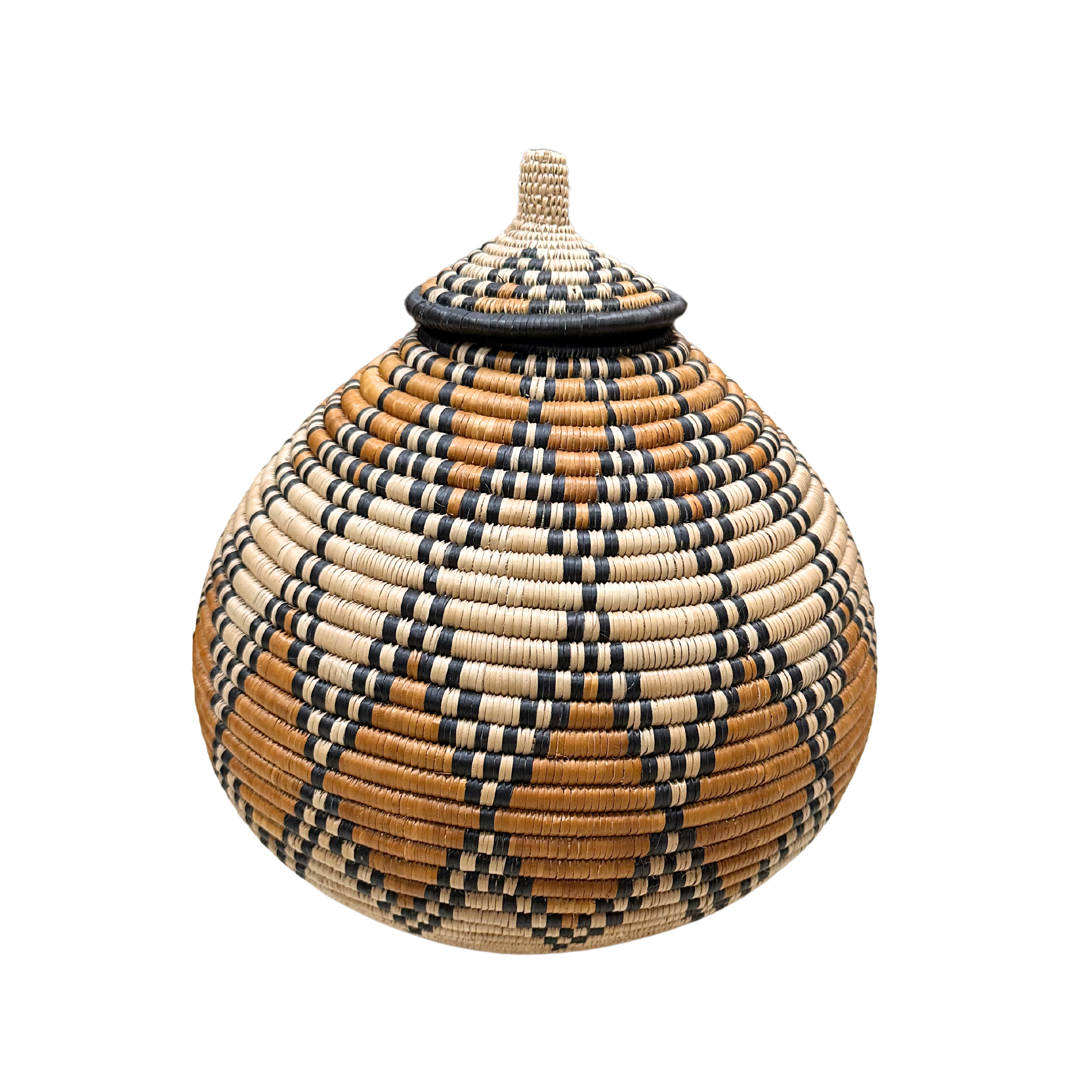 Hand Woven Diamond Zulu Marriage Basket - Sindy