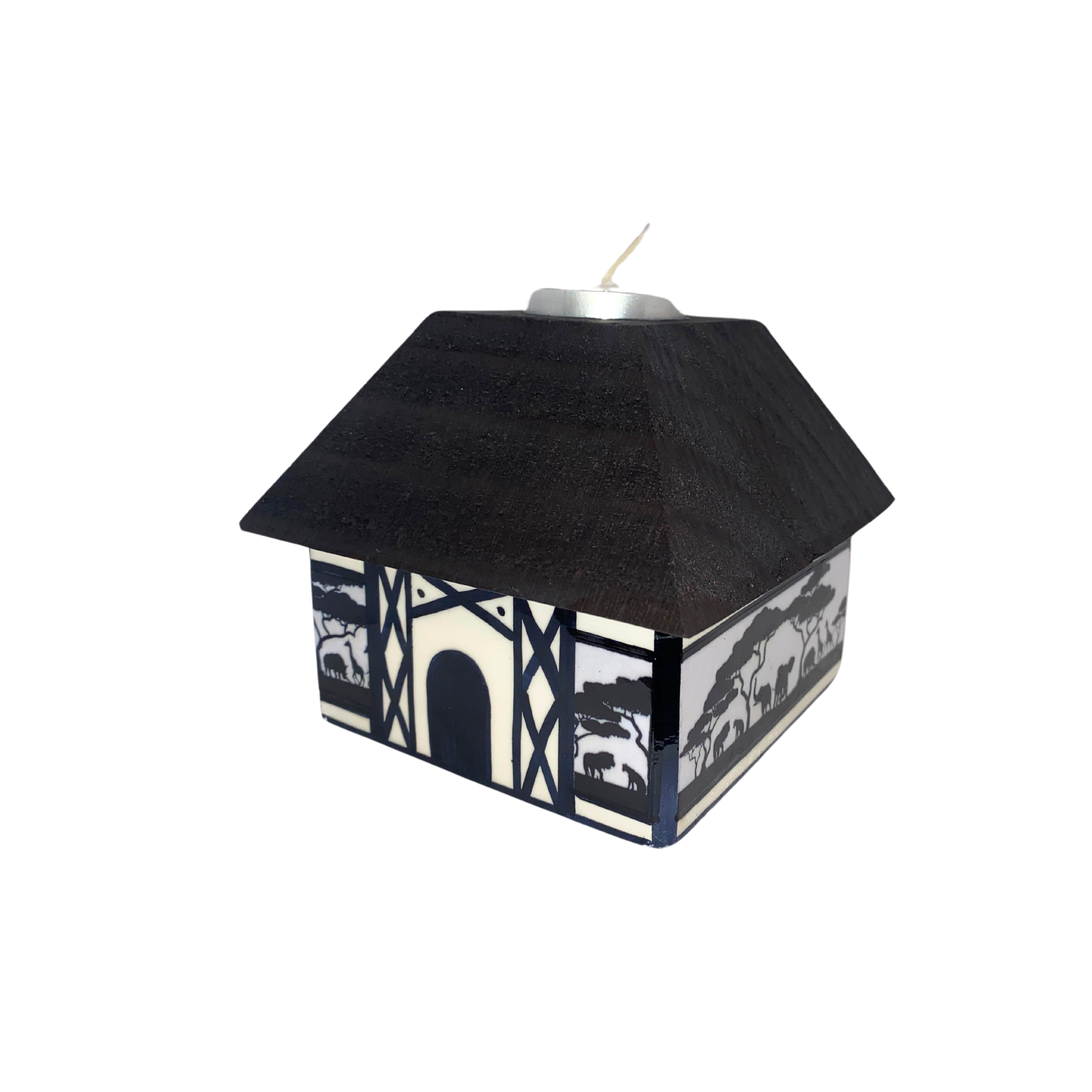 African Inspired Candles Huts